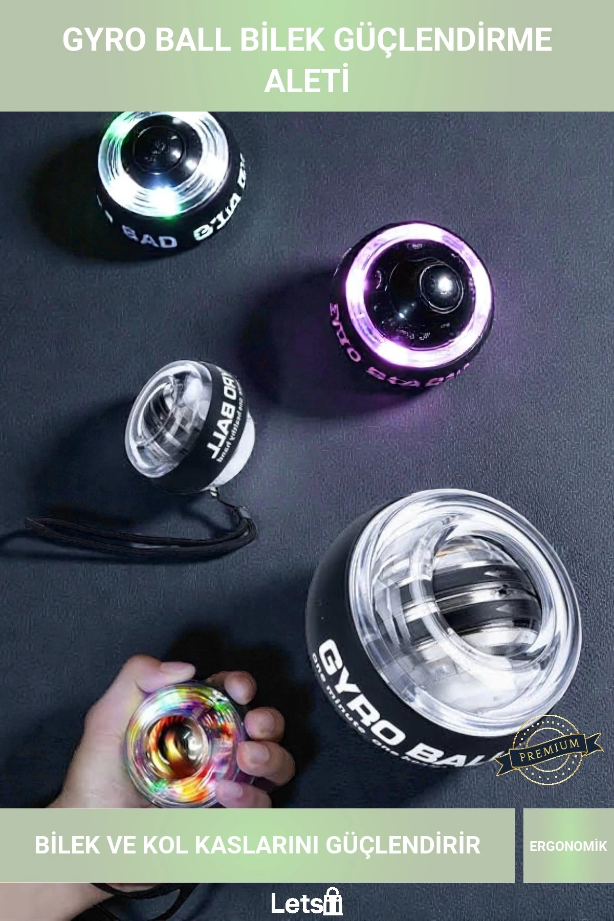 Bilek Güçlendirme Gyro Topu Bilek Egzersiz Aleti