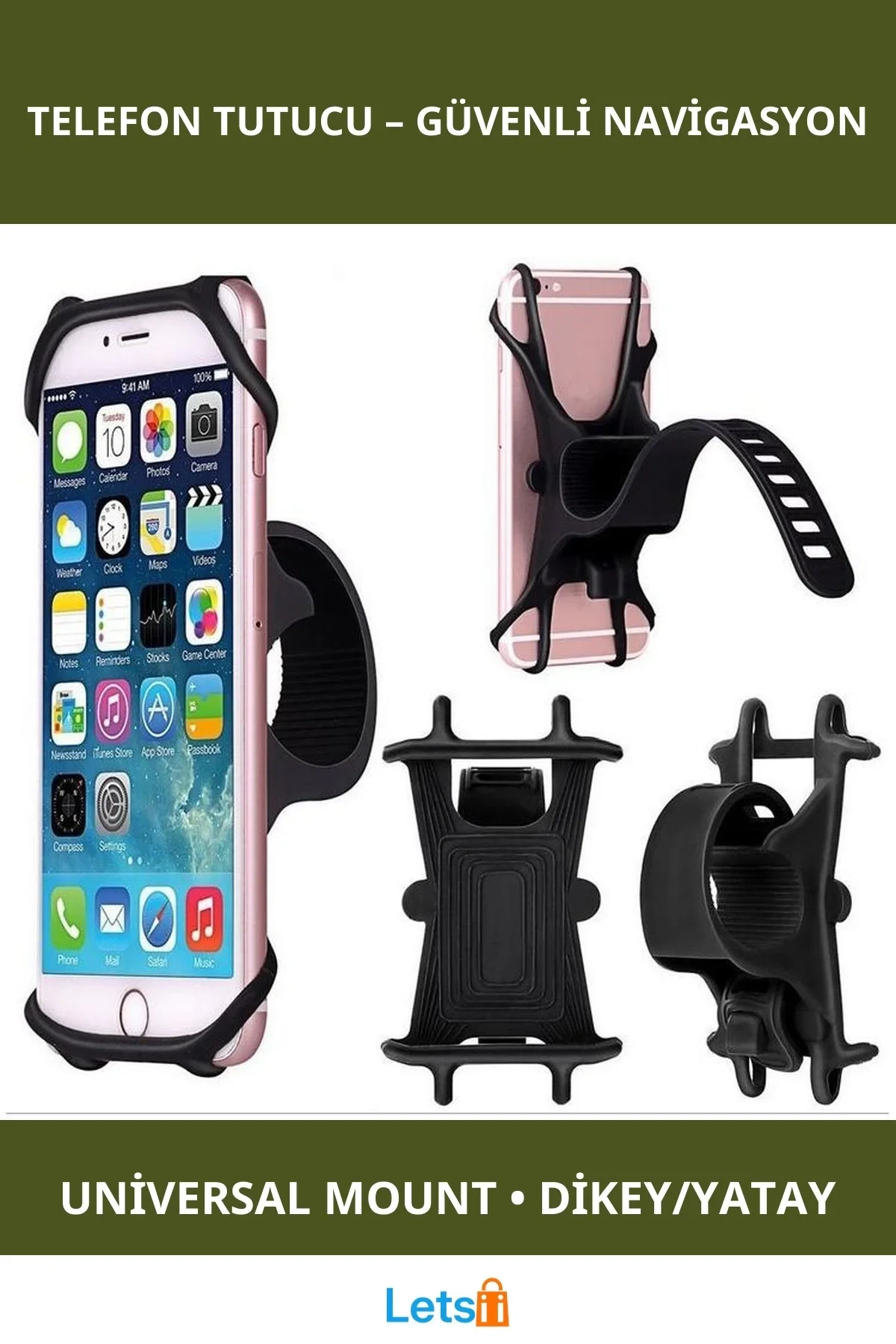 Bisiklet ve Motosiklet için Akıllı Telefon Tutucu