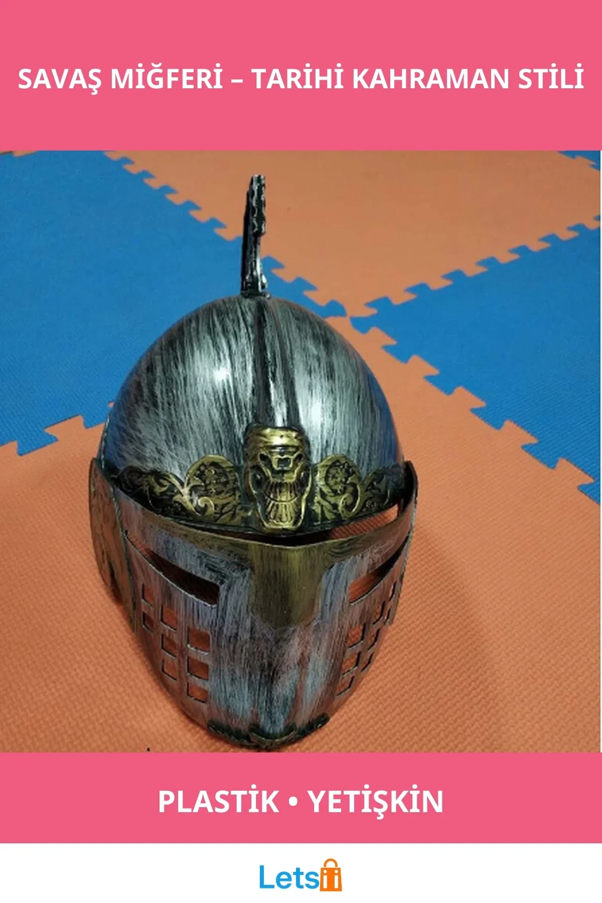 Bizans Romalı Savaş Miğferi Kaskı Dayanıklı Kalın Plastik