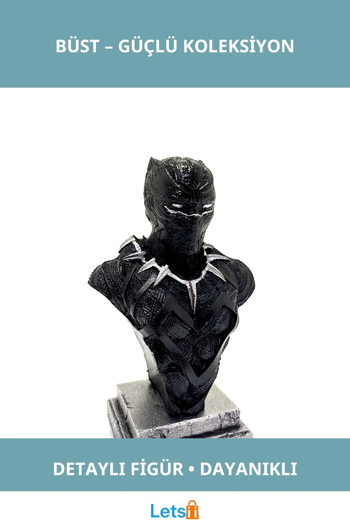 Black Panther Detaylı Figür Koleksiyonluk Büst