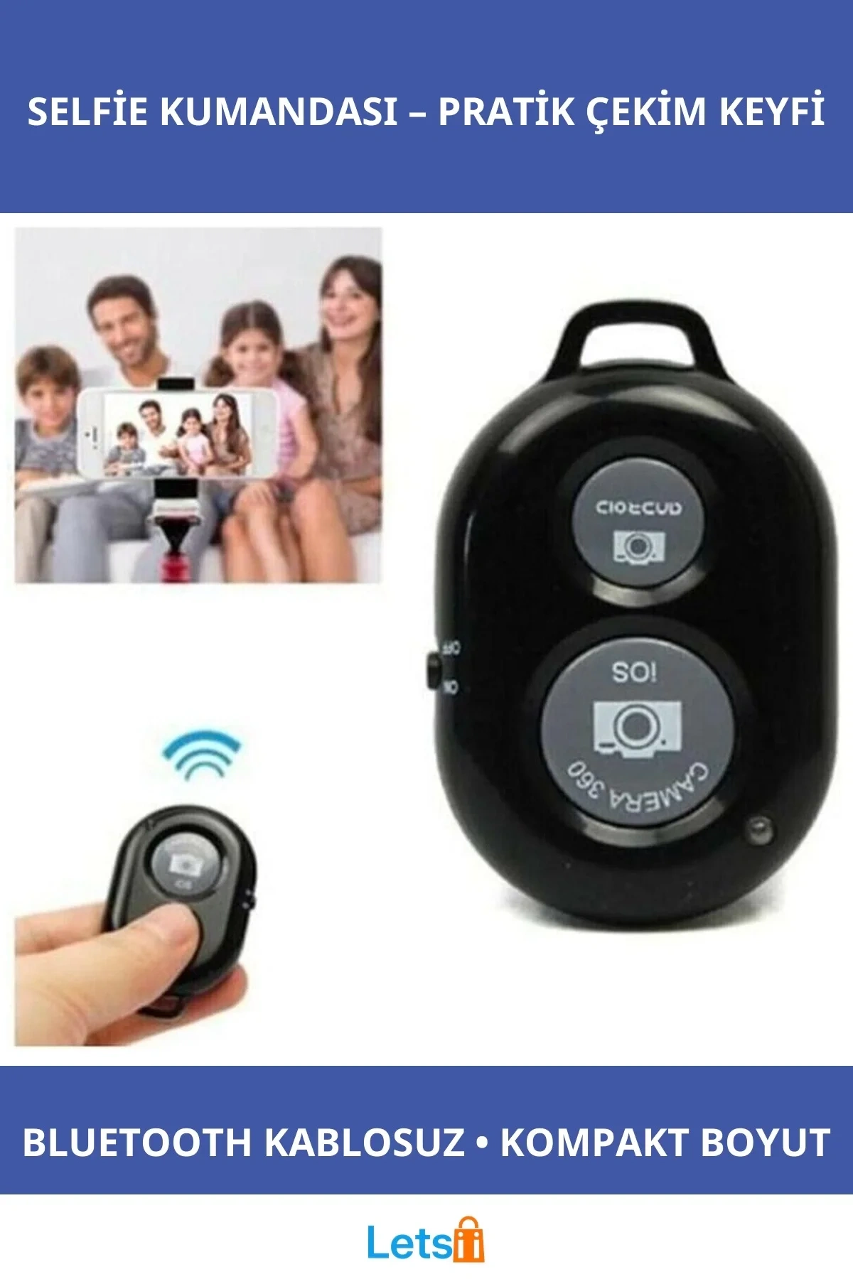 Bluetooth Uzaktan Kumanda Selfie Kumandası