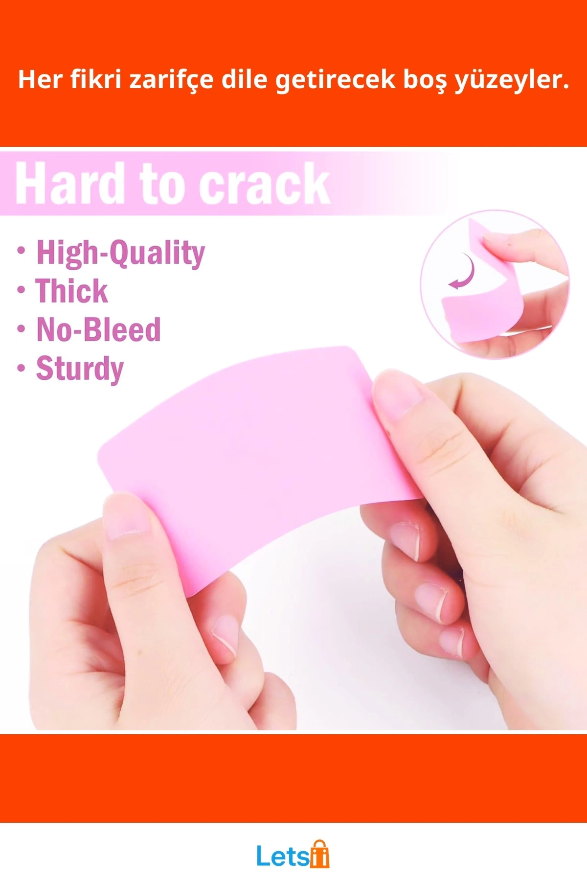 Boş Kelime Kartları 5x8 cm Oval Kenarlı 50 Adet Tabu ve Not Kartları