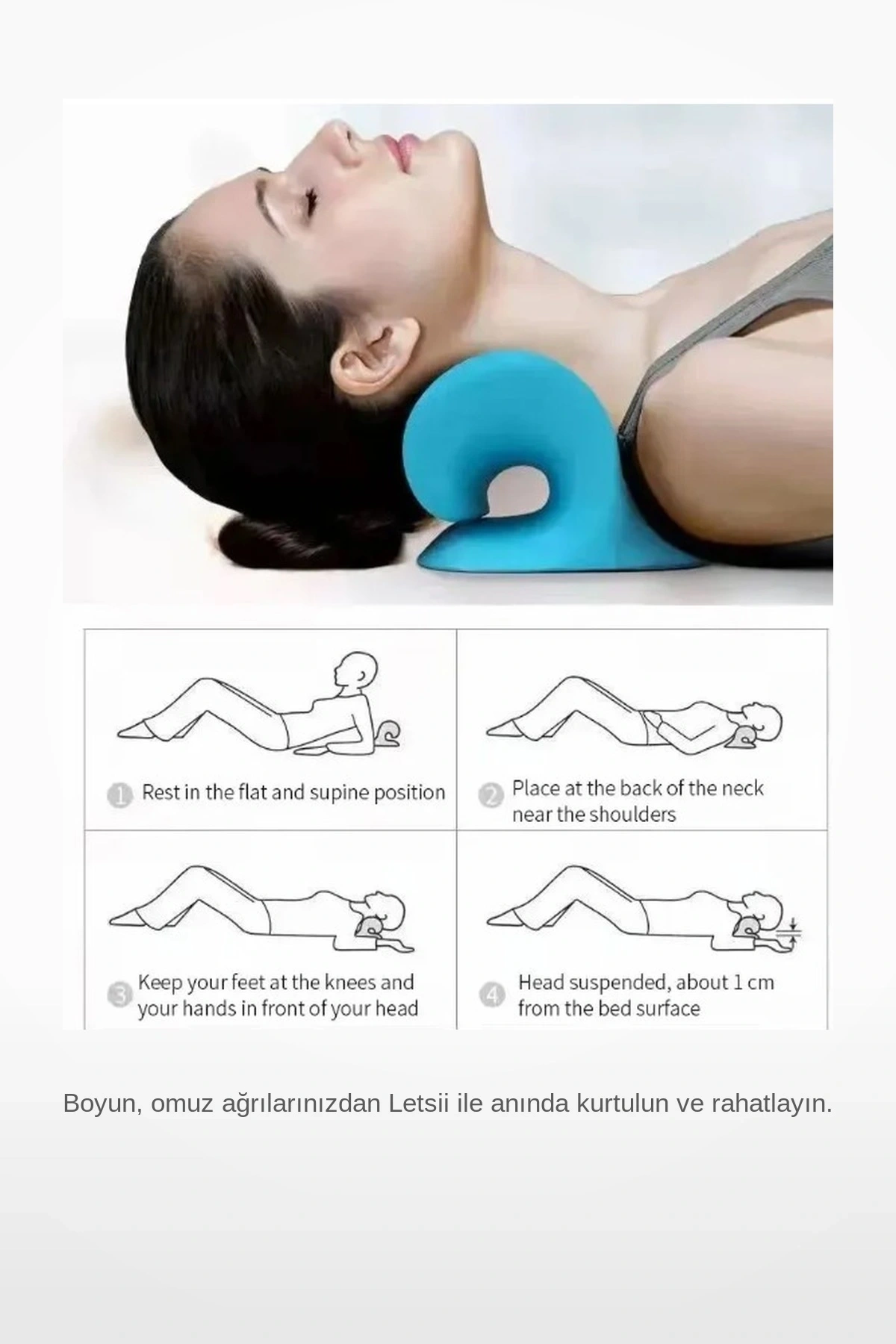 Boyun ve Omuz Ağrısı Giderici Rahatlatıcı Masaj Yastığı