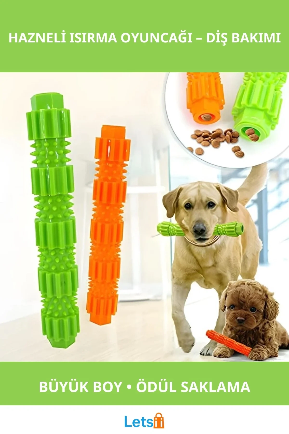 Büyük Boy Diş Temizleme ve Ödül Saklama Köpek Oyuncağı