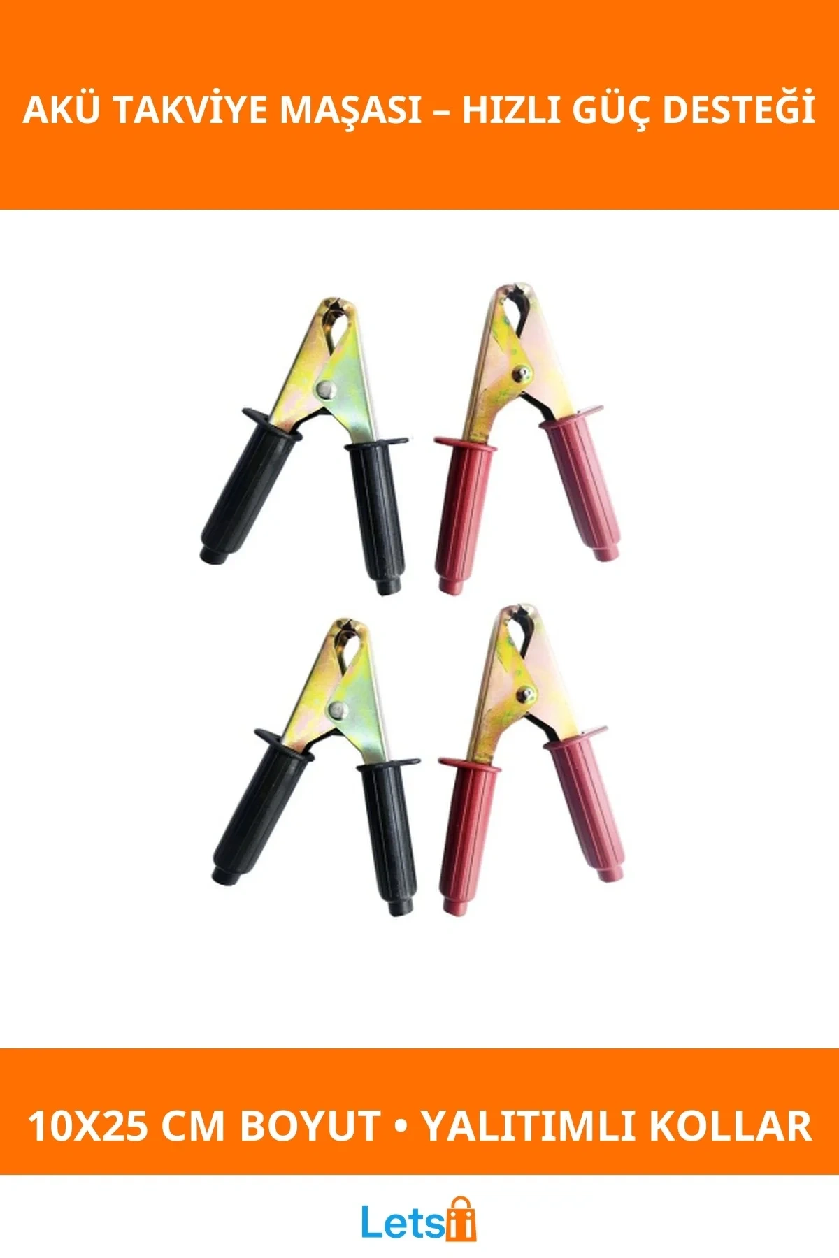 Büyük Boy Yalıtımlı Akü Takviye Maşası 2 Adet 10x25 cm