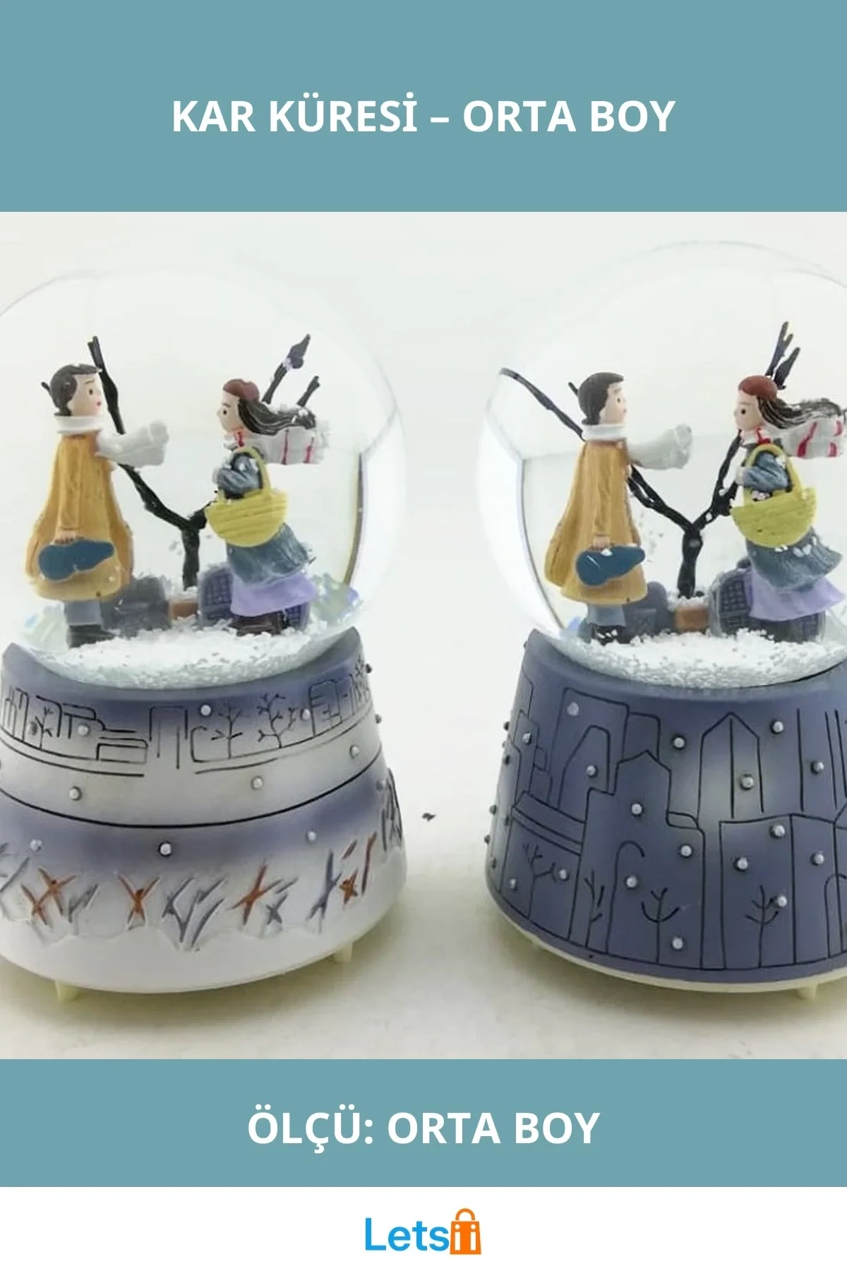 Büyüleyici Kış Masalı Kar Küresi Orta Boy