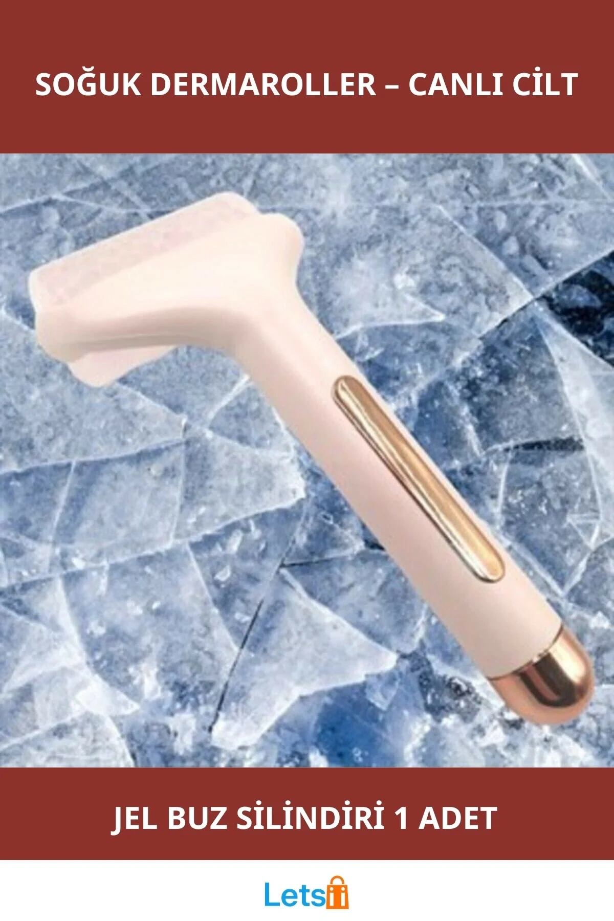 Buzlu Dermaroller Soğuk Jellerle Cilt Sıkılaştırıcı Masaj Aleti