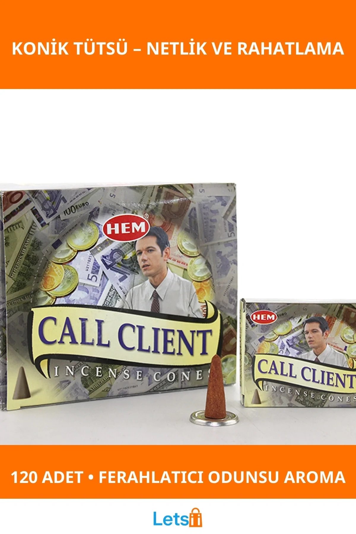 Call Clients Aromalı Ferahlatıcı Konik Tütsü 12 Paket