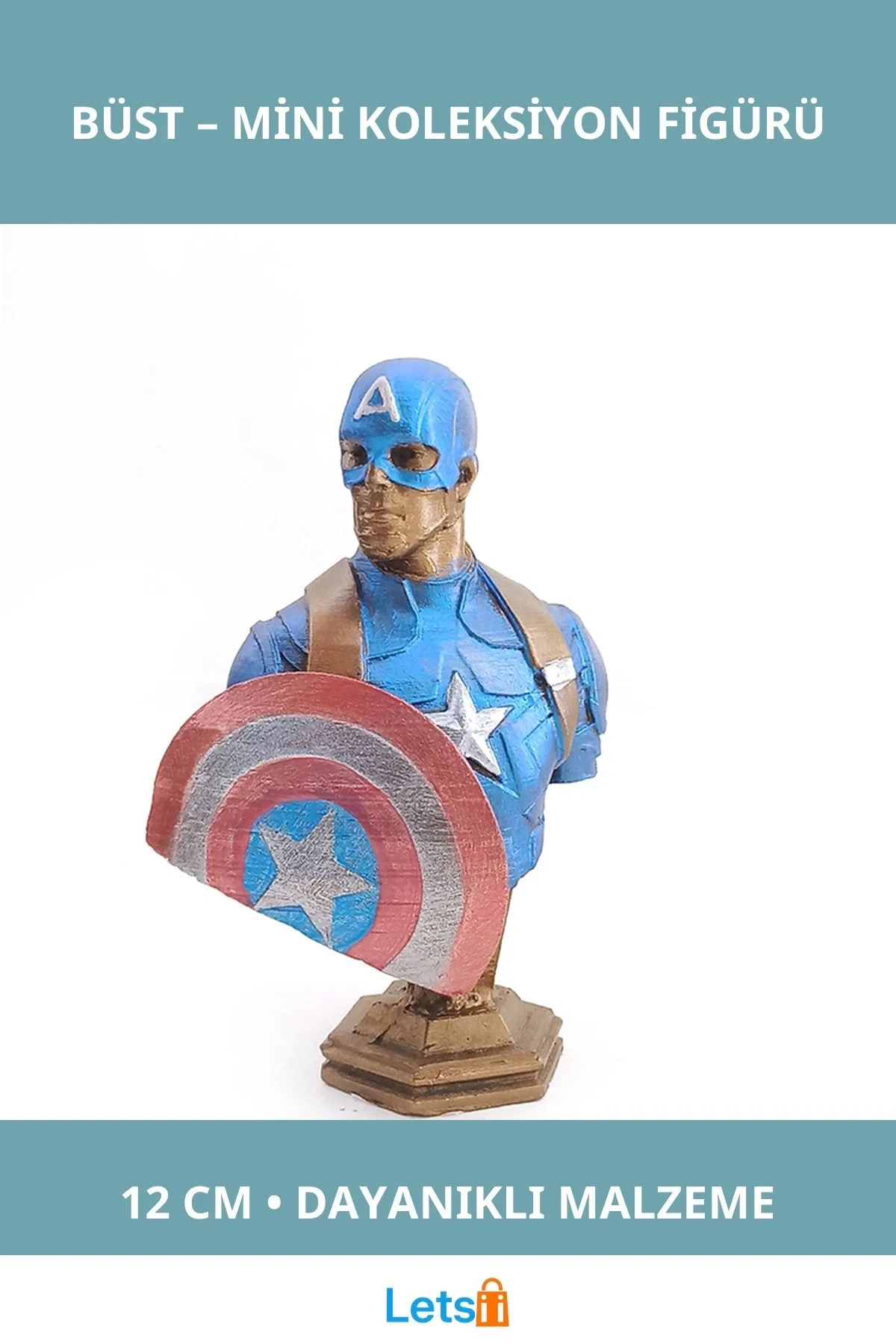 Captain America Büst Küçük Boy 12 cm Marvel Figürü