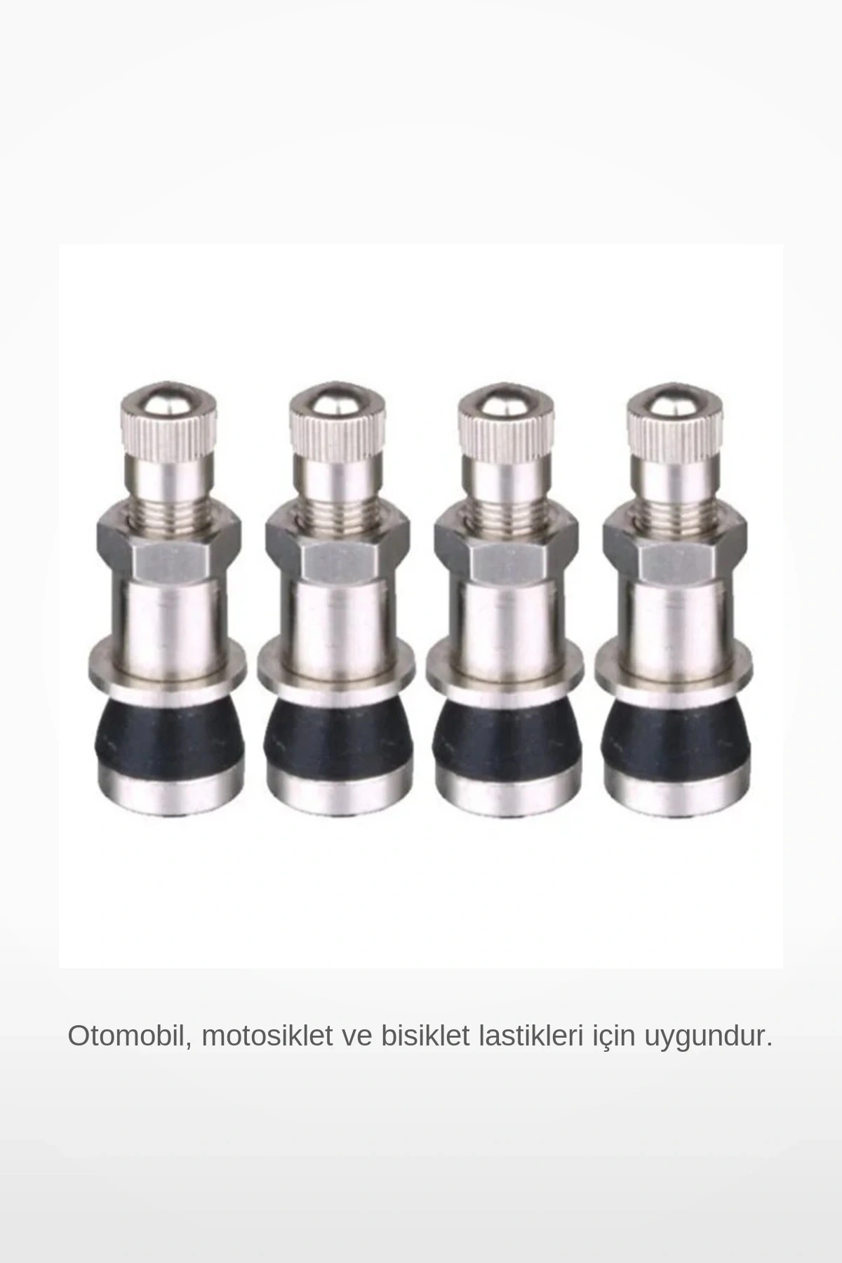 Çelik Sibop Seti Otomobil Motosiklet Bisiklet Lastiği İçin 4lü Metal Sibop