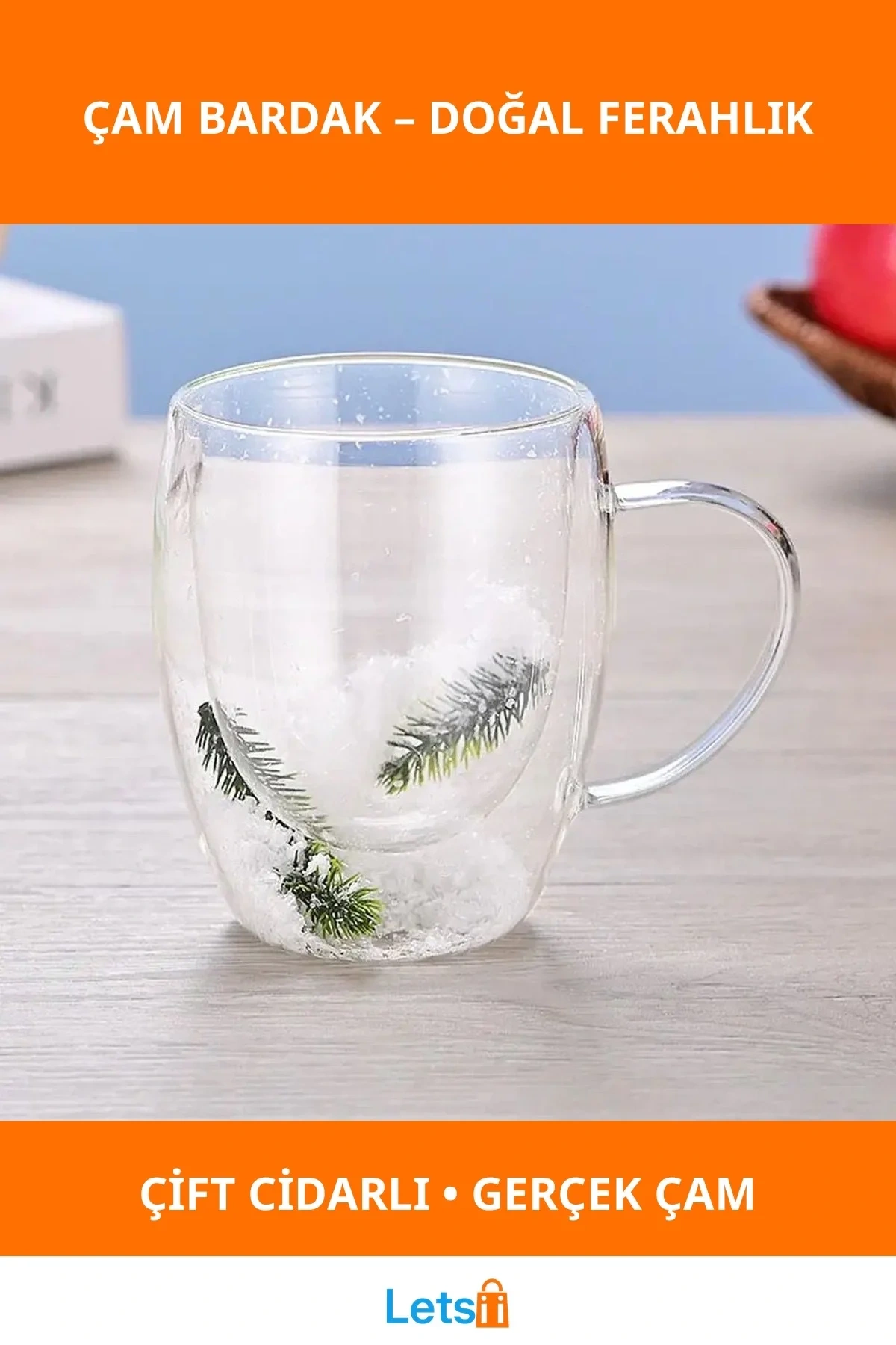 Çift Cidarlı Doğal Çam Bardak ile Ferah İçecek Deneyimi