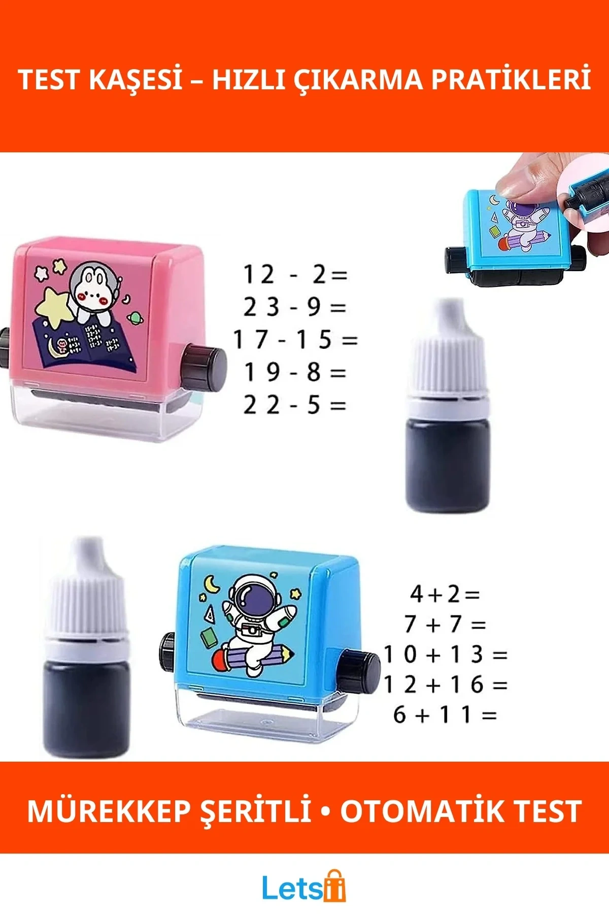 Çıkarma İşlemi Alıştırma Test Kaşesi Eğlenceli Öğrenme Aracı
