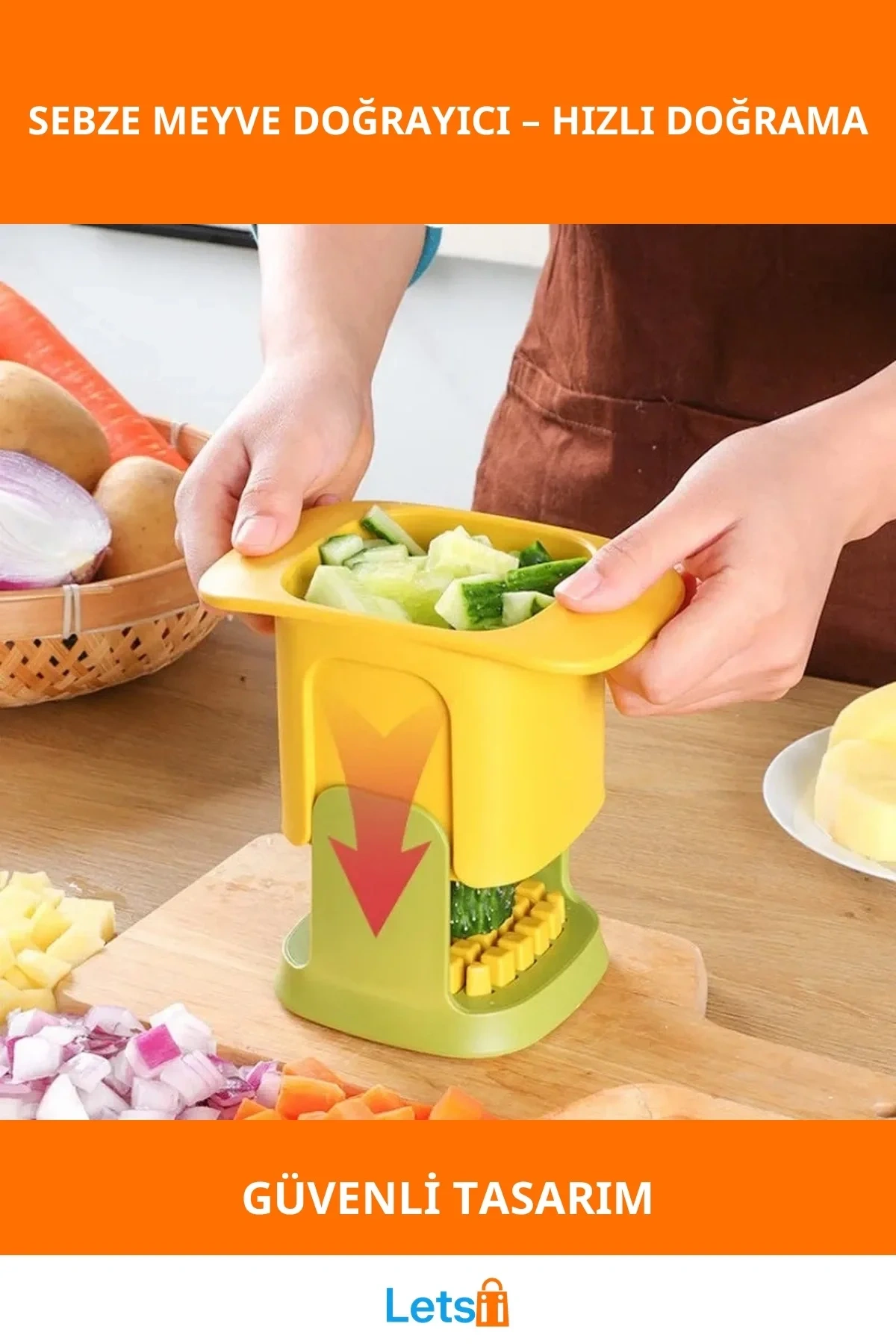 Çok Amaçlı Güvenli Sebze Meyve Doğrayıcı