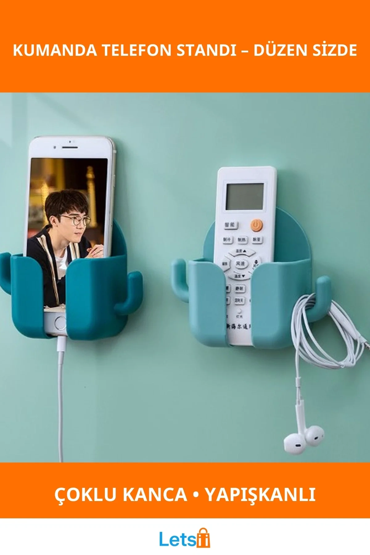 Çok Amaçlı Kancalı Kumanda ve Telefon Standı