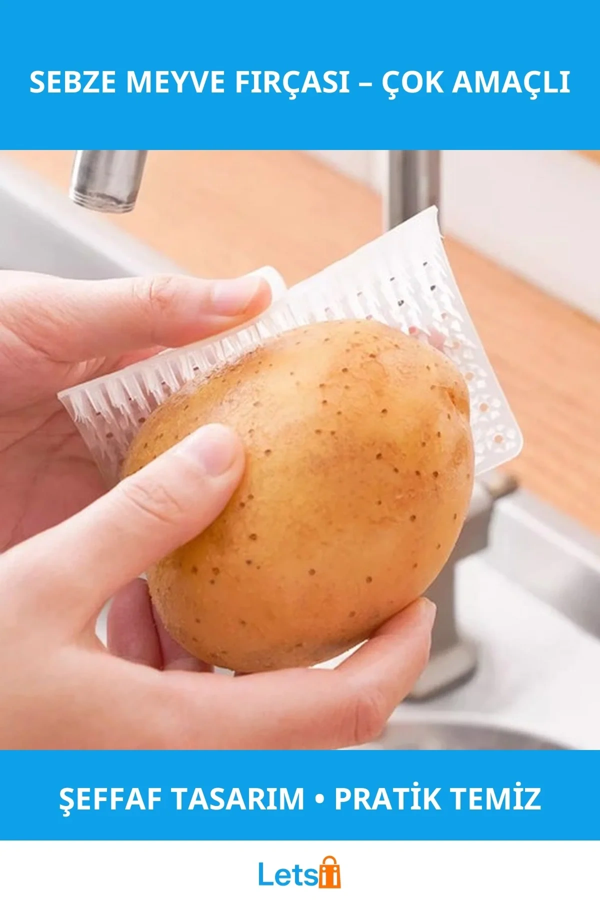 Çok Amaçlı Sebze ve Meyve Temizleme Patates Soyma Fırçası