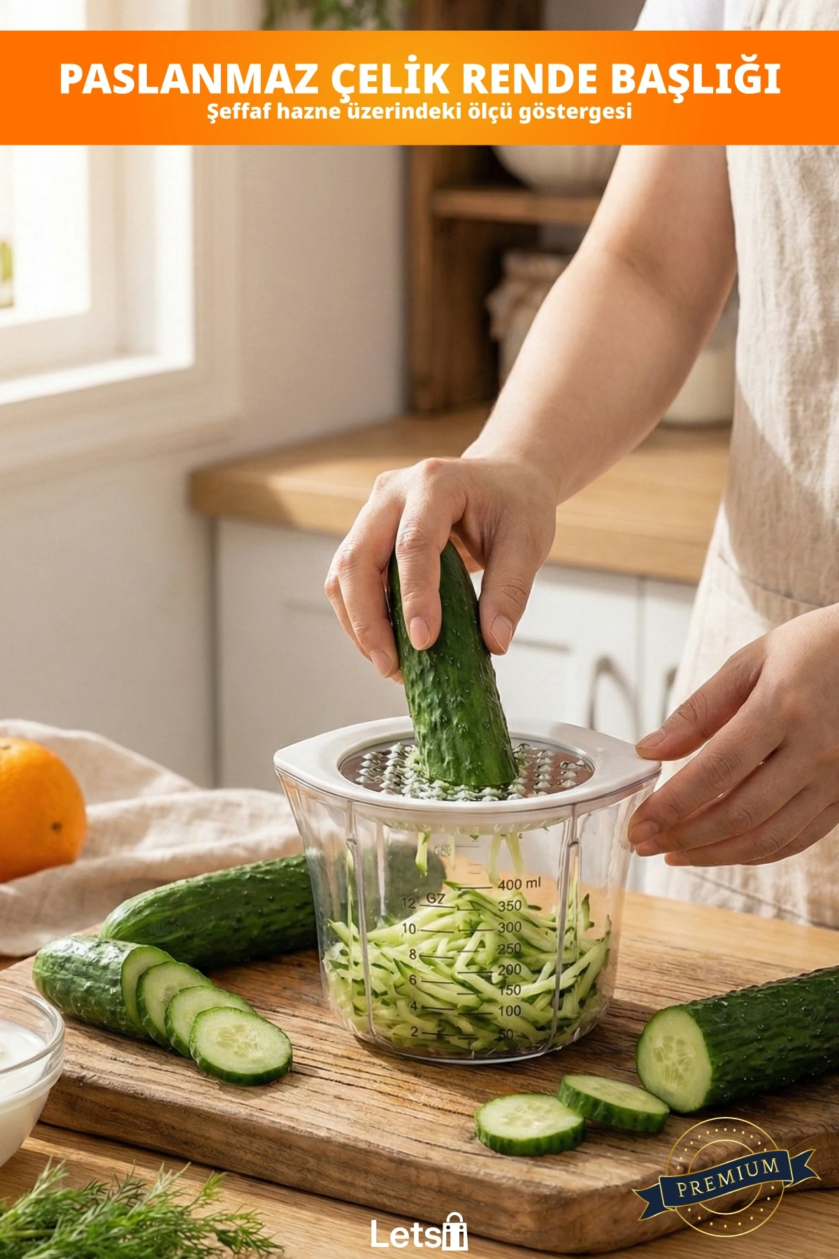 Çok Fonksiyonlu Rendeli Narenciye Sıkacağı Süzgeçli, Sağlam, Ergonomik
