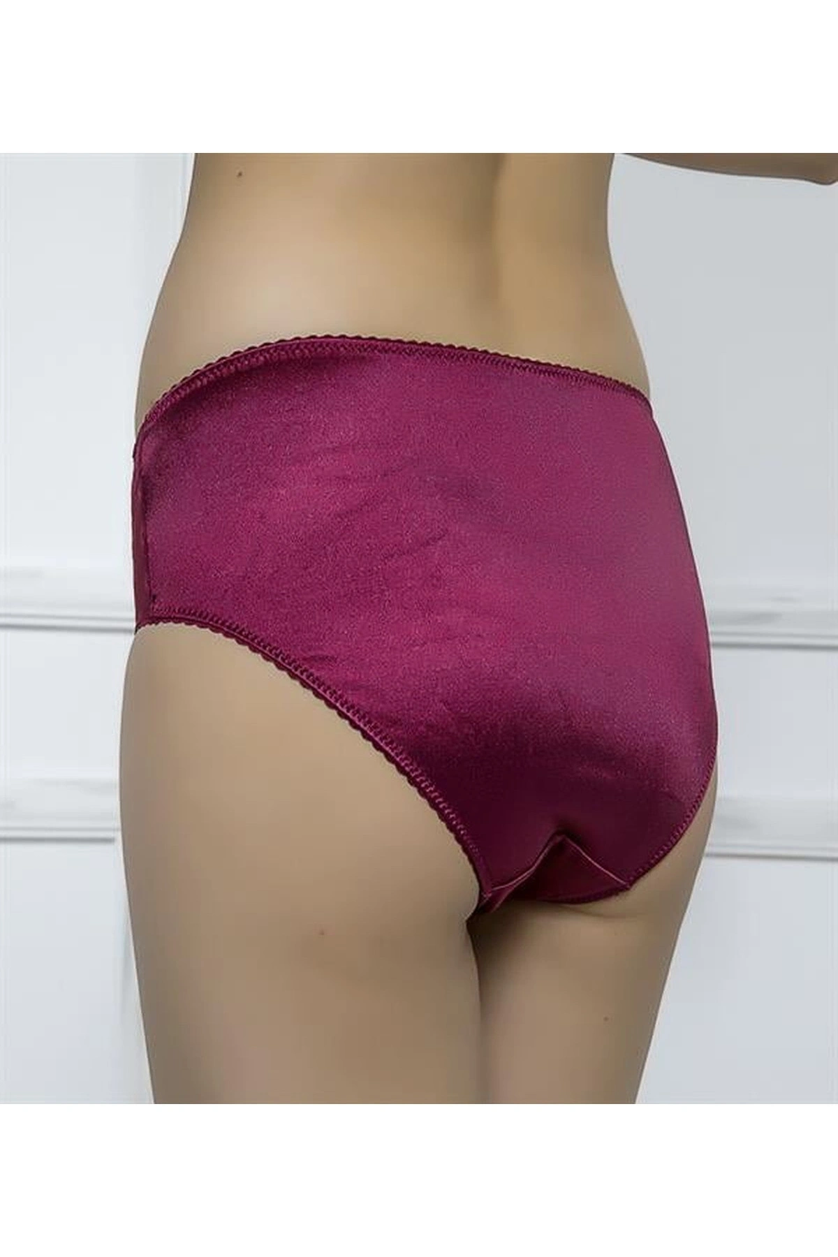 Dantel Detaylı Kadın Slip Külot Bordo Renk