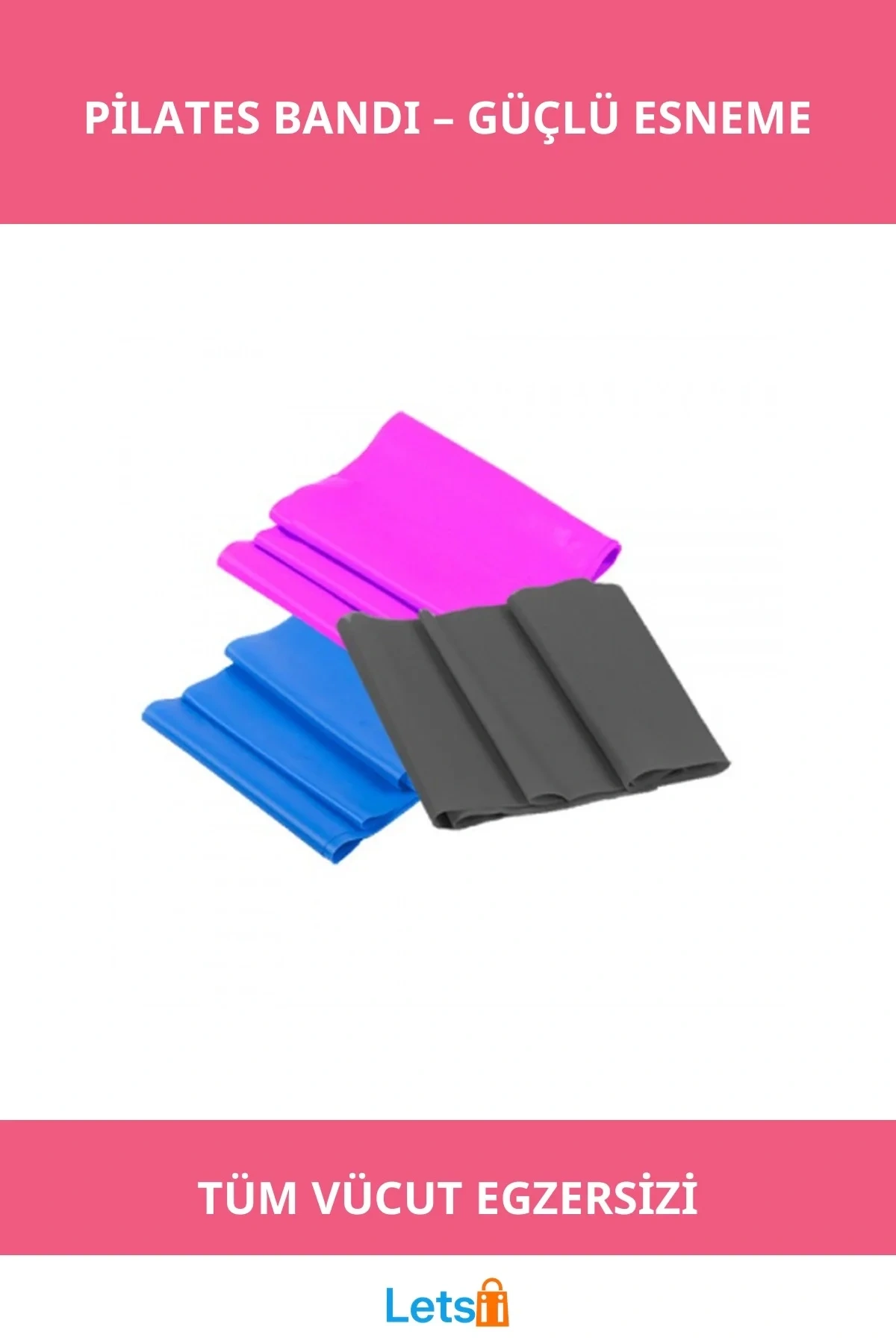 Dayanıklı Esnek Lateks Pilates Bandı 119cm 1 Adet