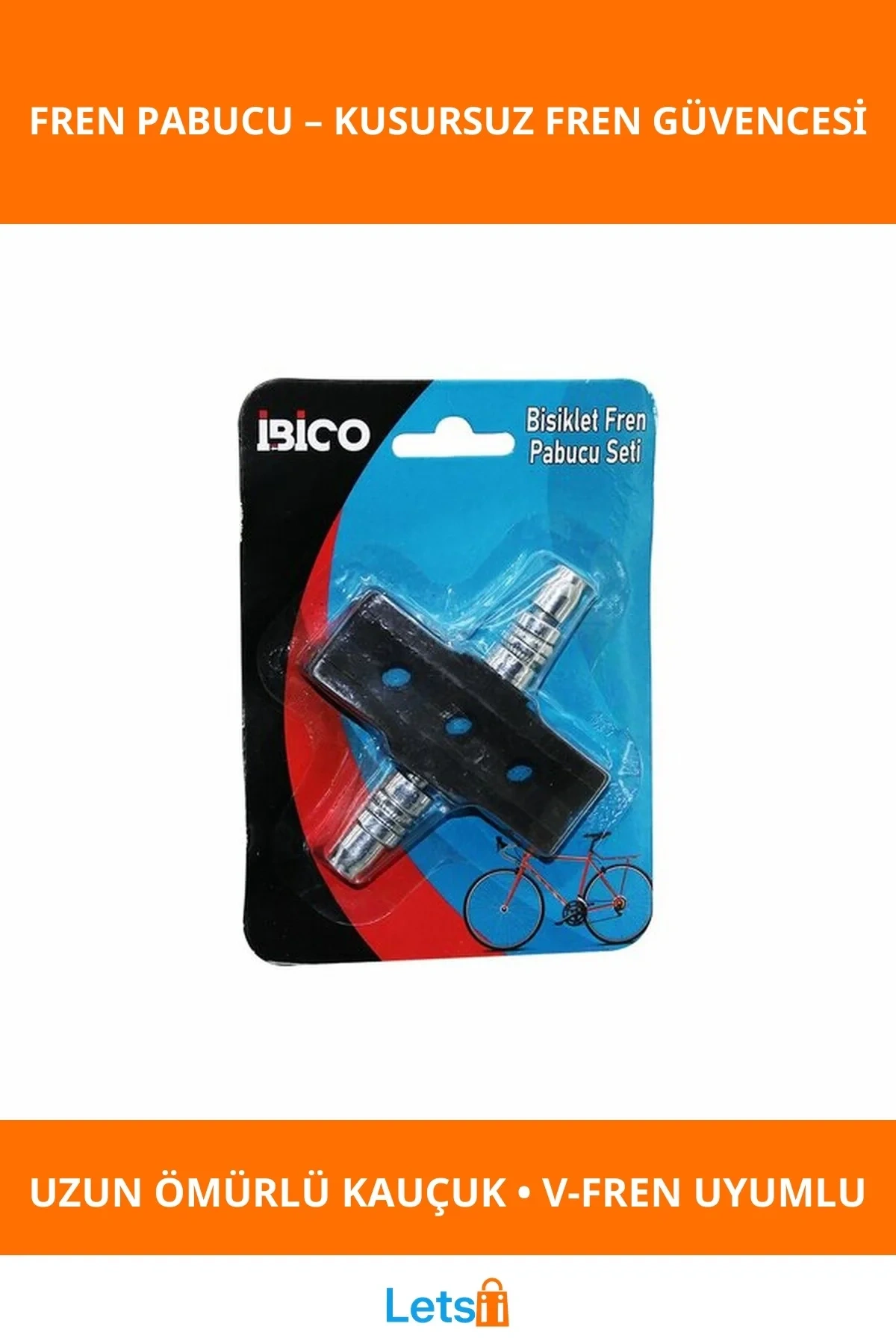 Dayanıklı Kauçuk Metal Alaşım Bisiklet Fren Pabucu Seti