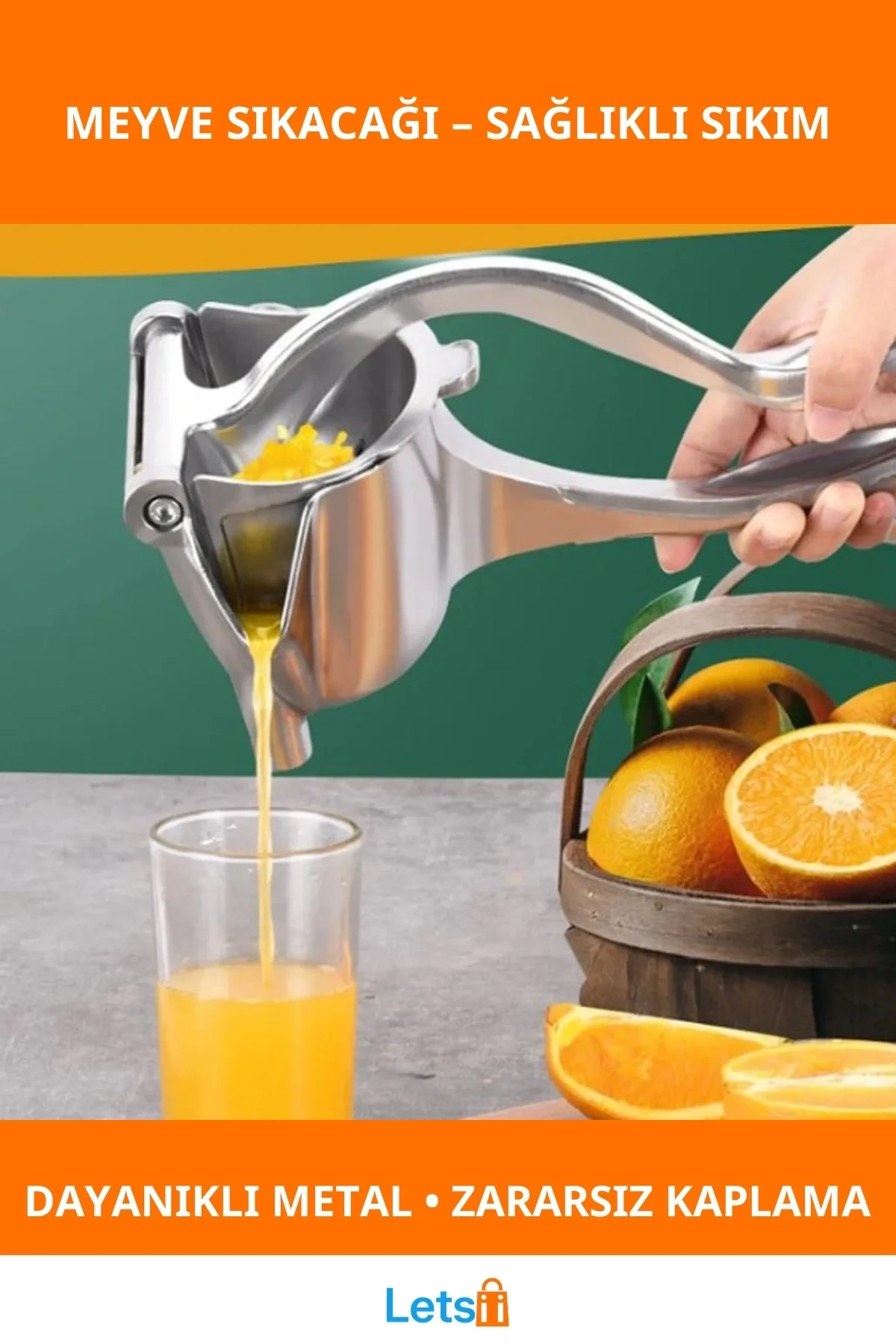 Dayanıklı Metal Narenciye Meyve Sıkacağı