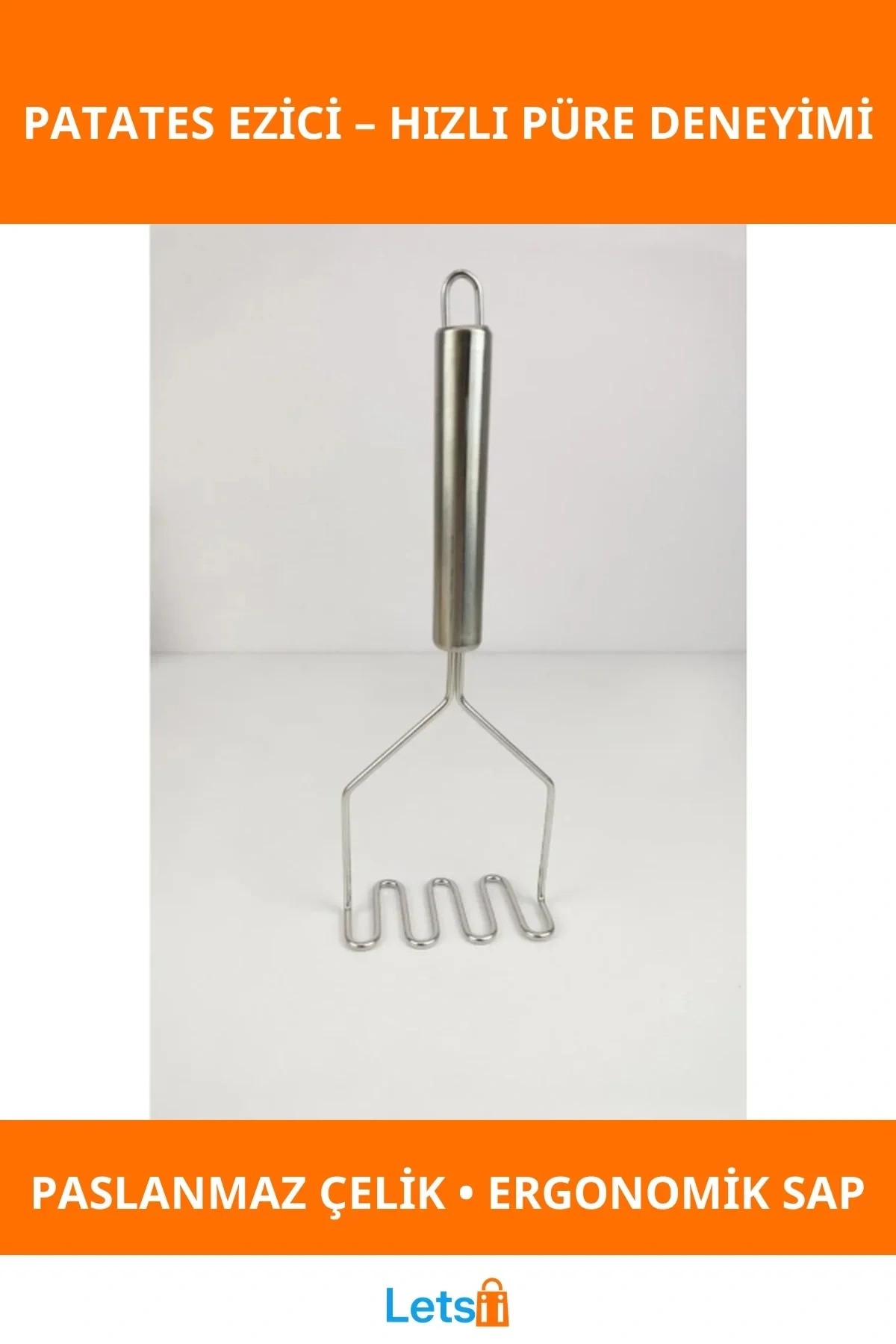 Dayanıklı Paslanmaz Çelik Patates Ezici Mutfak Aleti