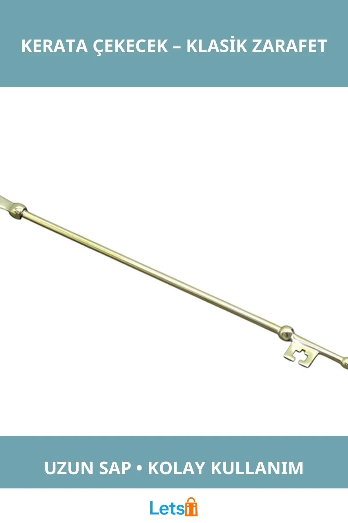 Dayanıklı Pirinç Kerata Çekecek Uzun Saplı Ayakkabı Çekeceği