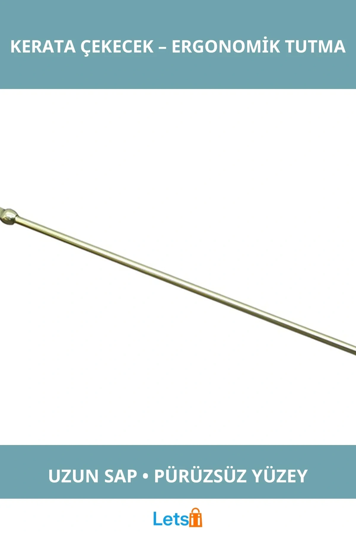 Dayanıklı Pirinç Uzun Saplı Ergonomik Ayakkabı Çekeceği