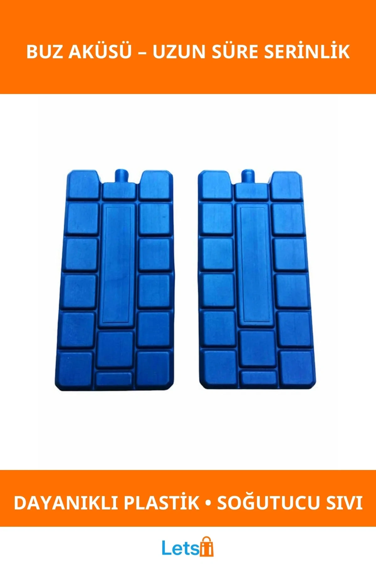 Dayanıklı Sızdırmaz Plastik Dolu Buz Aküsü Uzun Süre Soğutma