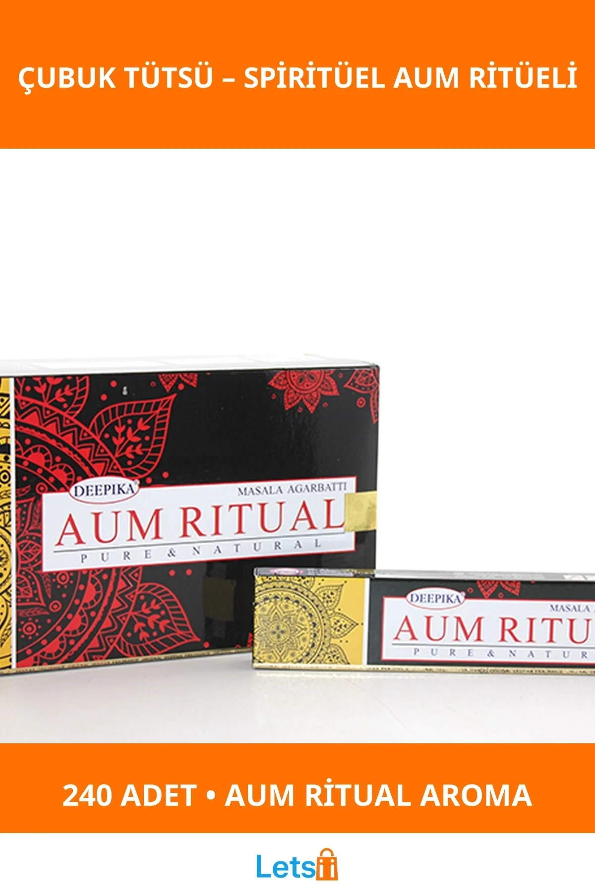 Deepika Aum Ritual Aromalı Çubuk Tütsü 12 Paket 240 Adet