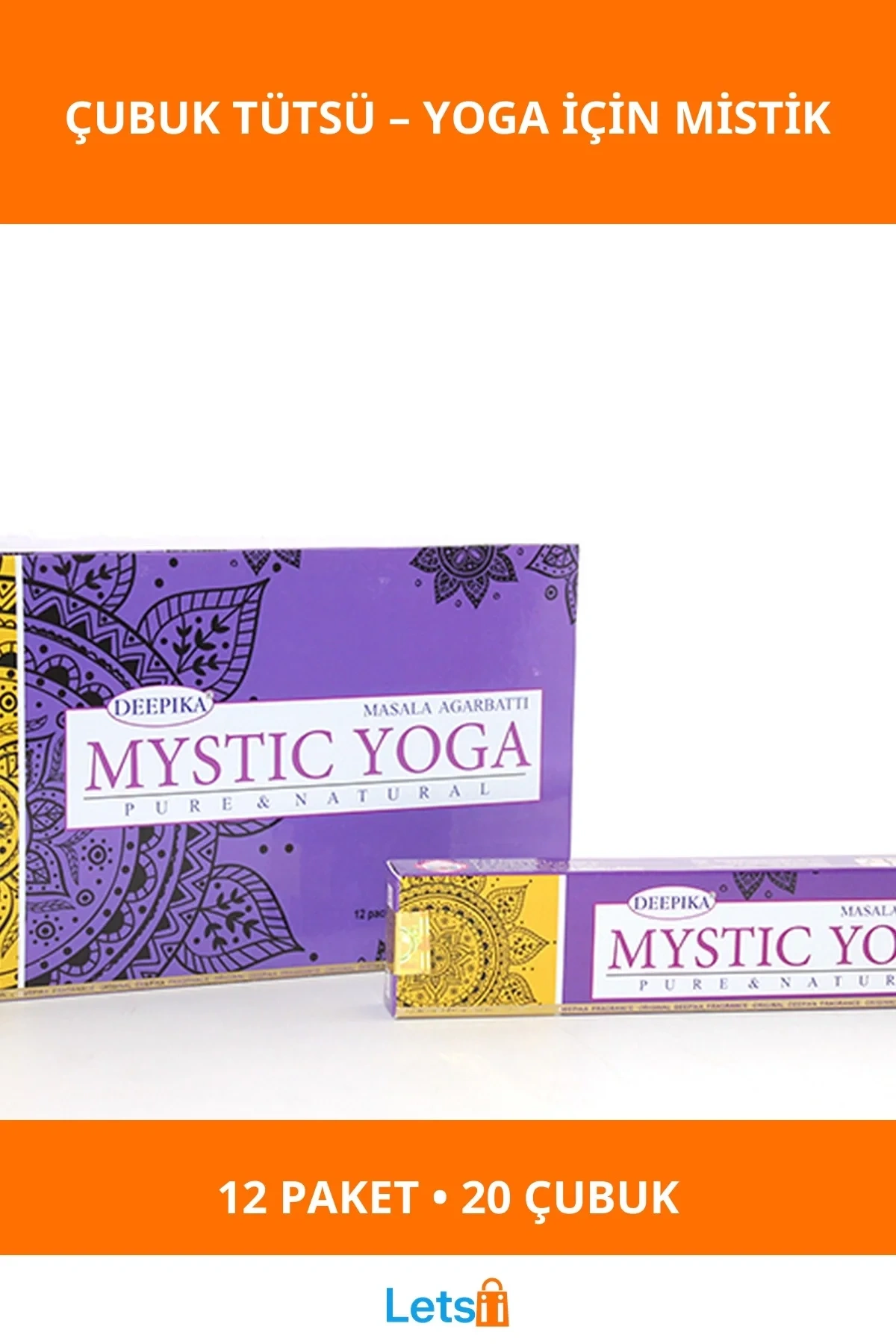 Deepika Mystic Yoga Aromalı Çubuk Tütsü 12 Paket 240 Adet