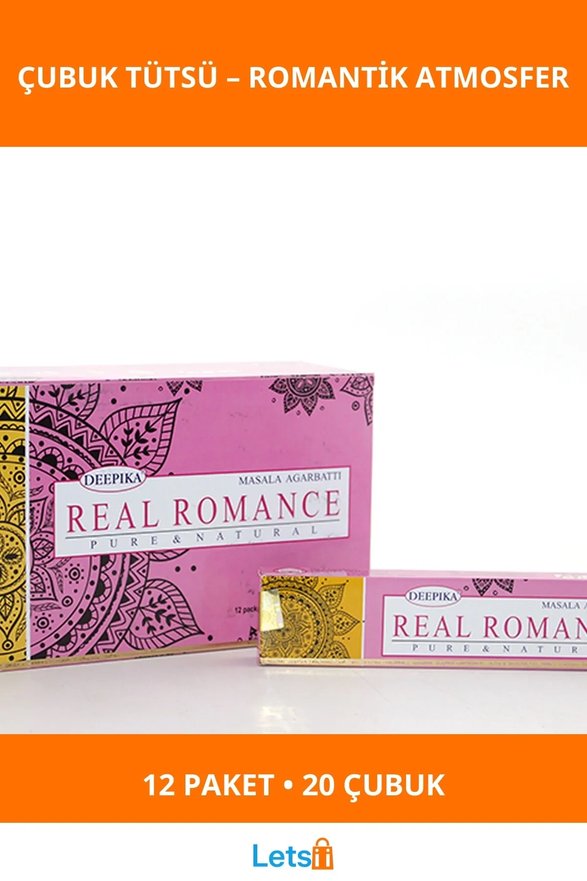 Deepika Real Romance Aromalı Çubuk Tütsü 12 Paket 240 Adet