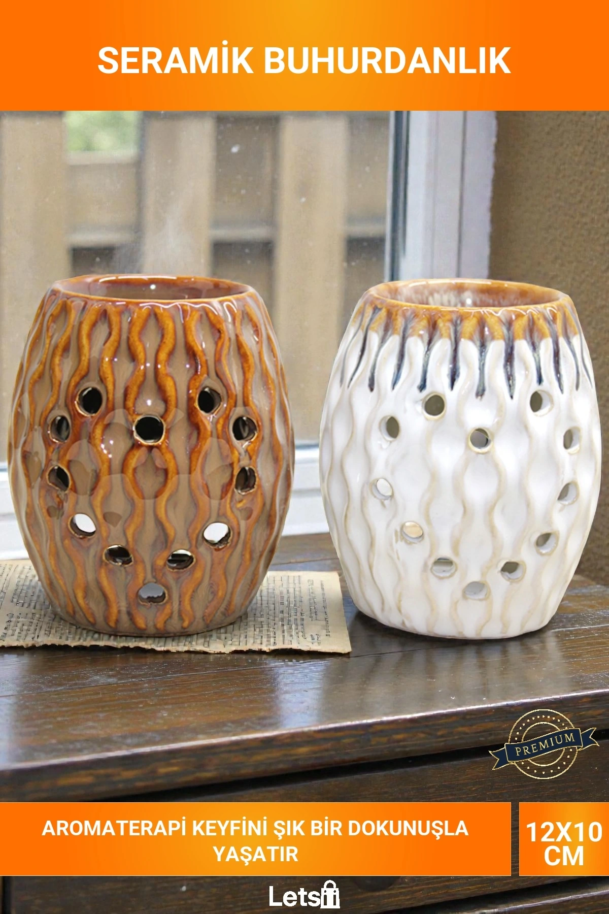 Dekoratif Seramik Buhurdanlık Model 2 Aromaterapi Yağı Esanslık