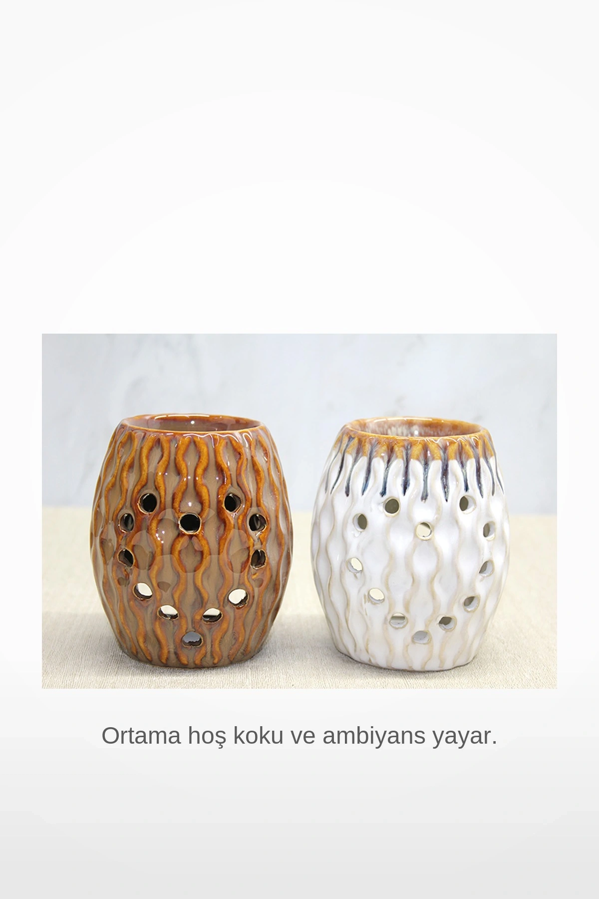 Dekoratif Seramik Buhurdanlık Model 2 Aromaterapi Yağı Esanslık