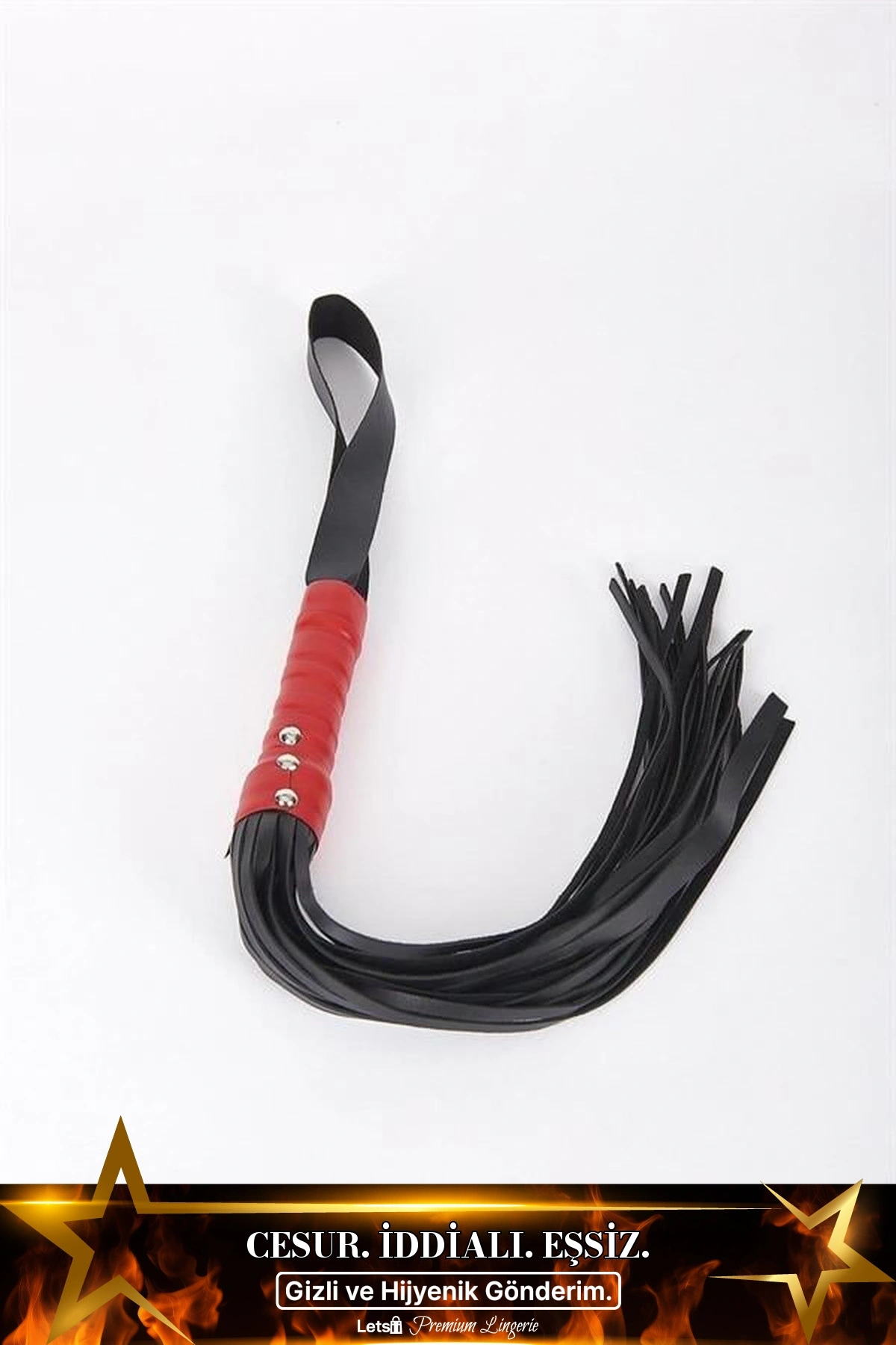 Deri Fantezi Kırbaç Aksesuar Siyah Renk