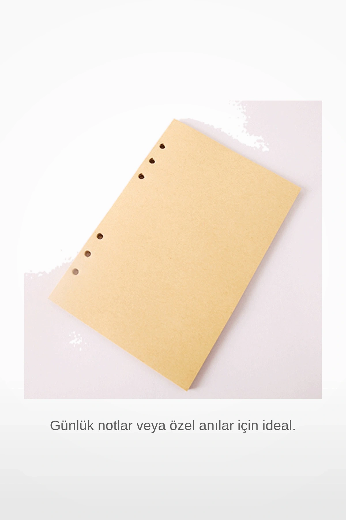 Deri Kapaklı Yaprak Desenli Çizgisiz Hatıra Defteri Ajanda