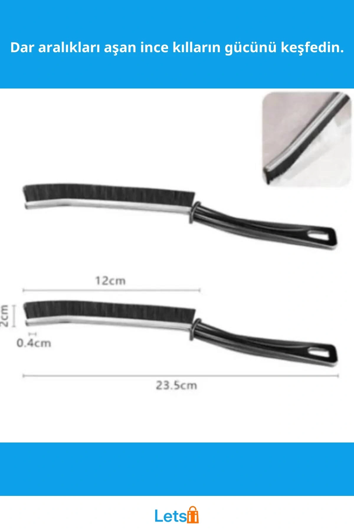 Derz Ve Detay Temizlik Fırçası Ergonomik Tasarım