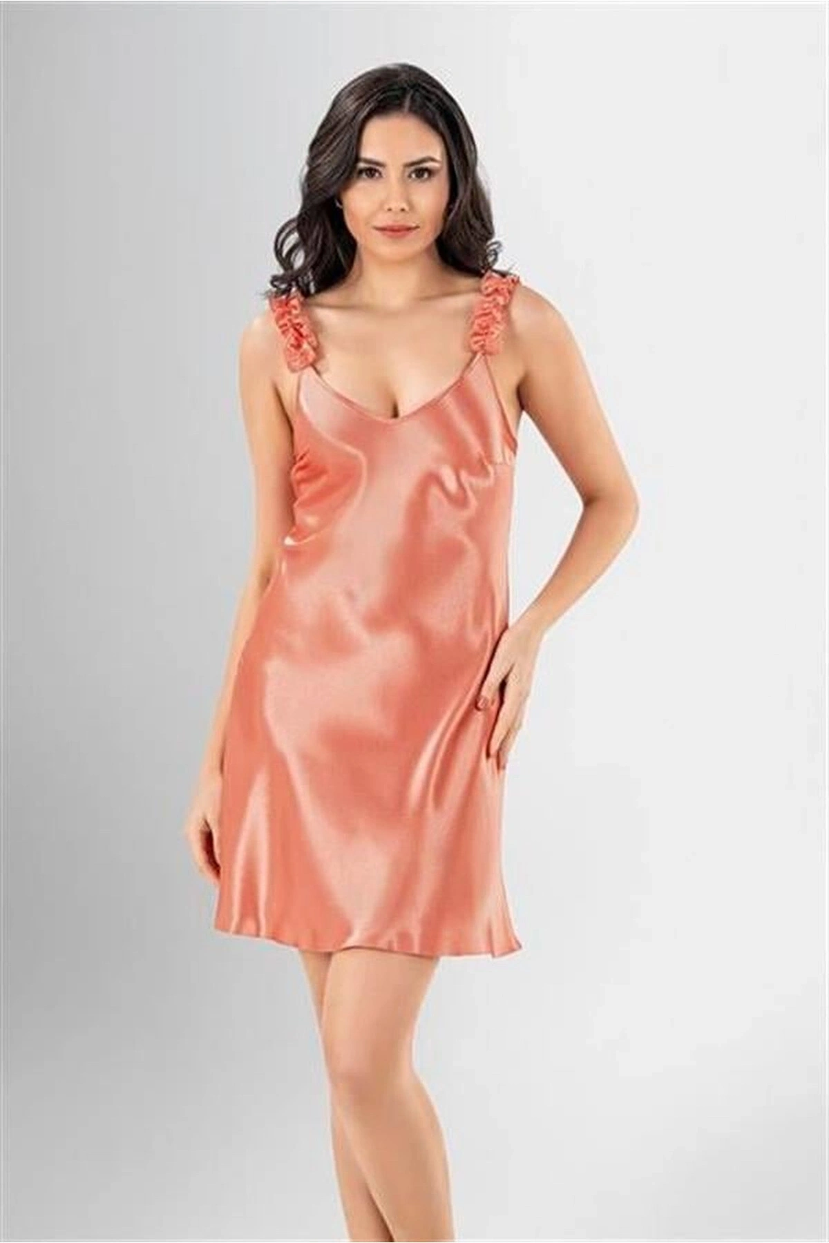 Desenli Kısa Sabahlık Ve Şort Takımı Standart Renk