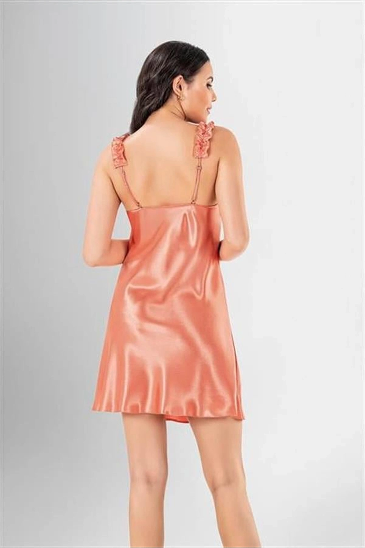 Desenli Kısa Sabahlık Ve Şort Takımı Standart Renk