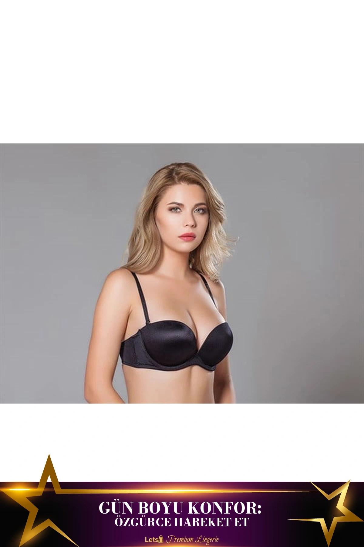 Destekli Basic Sütyen Siyah Renk