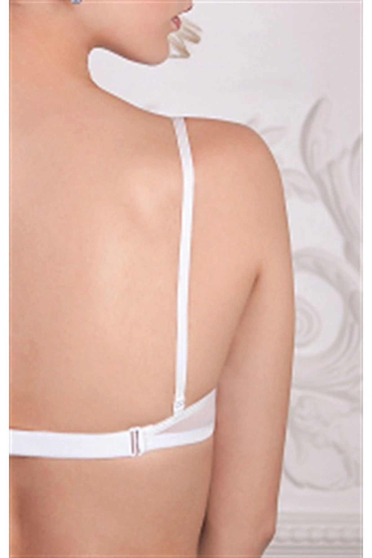 Destekli Push Up Sütyen Beyaz Renk