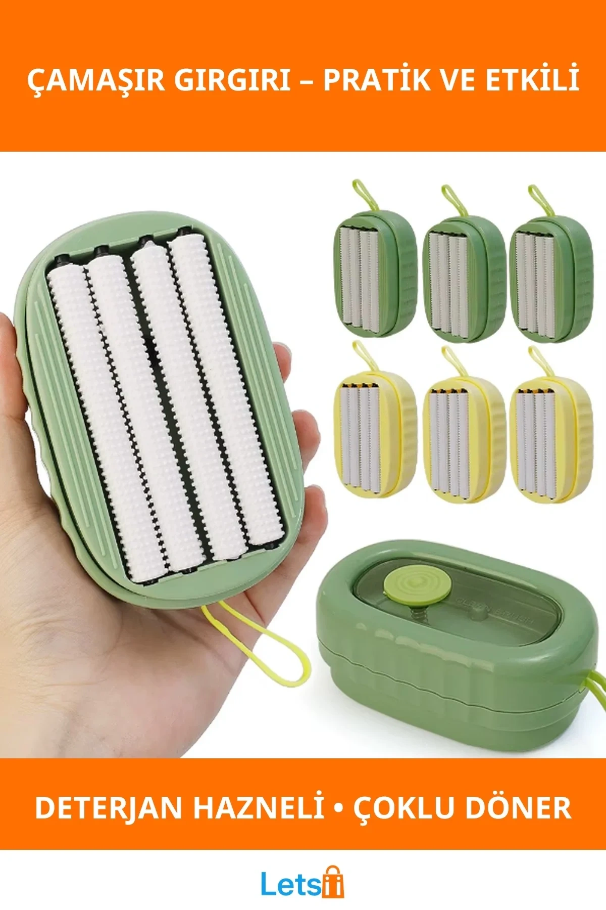 Deterjan Hazneli Pratik Çamaşır Gırgırı