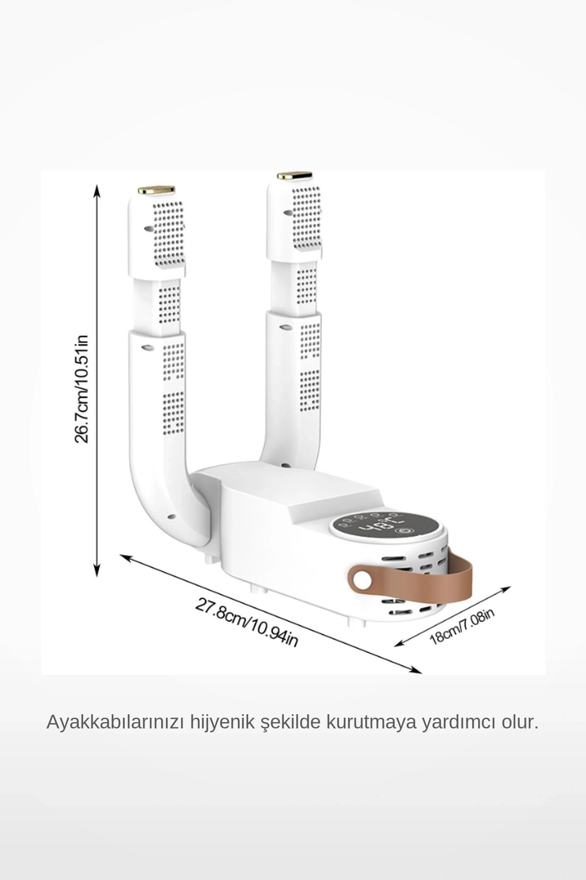Dijital Ekranlı Zaman Ayarlı 360° Hava Sirkülasyonlu Ayakkabı Çorap Kurutma Makinesi