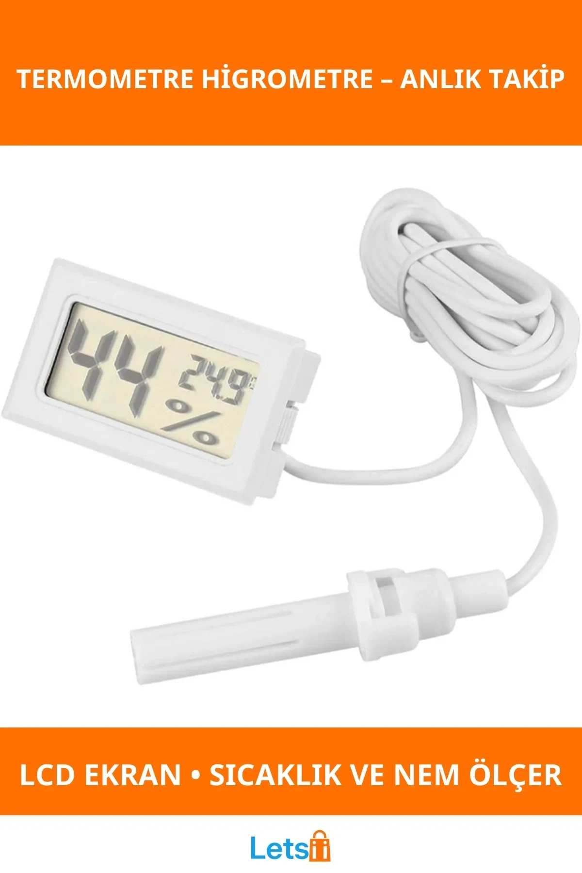 Dijital Sıcaklık ve Nem Ölçer Termometre Higrometre