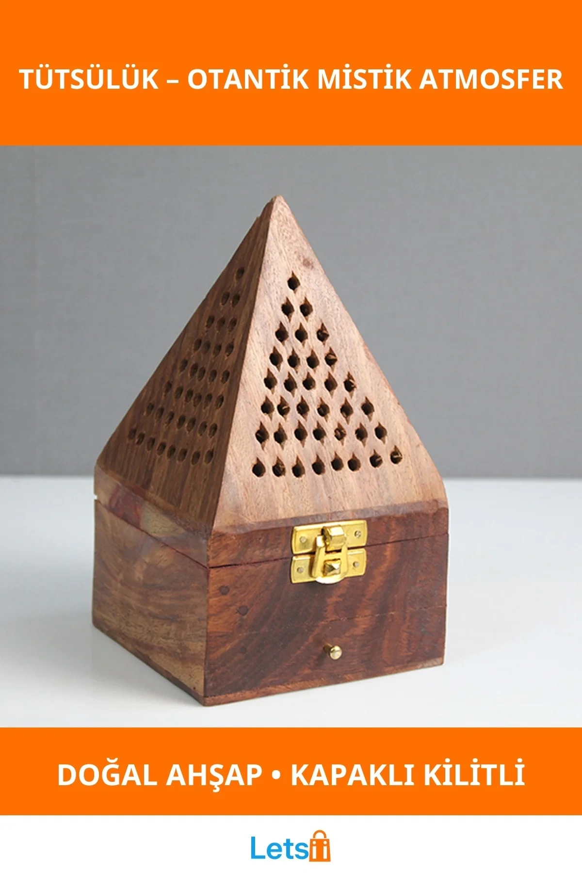 Doğal Ahşap Kule Tasarımlı Dekoratif Tütsülük