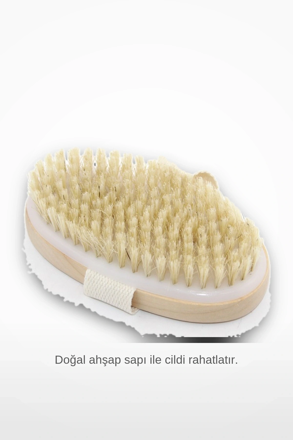 Doğal Ahşap Saplı Yumuşak Kıllı Ergonomik Vücut Kese Banyo Fırçası