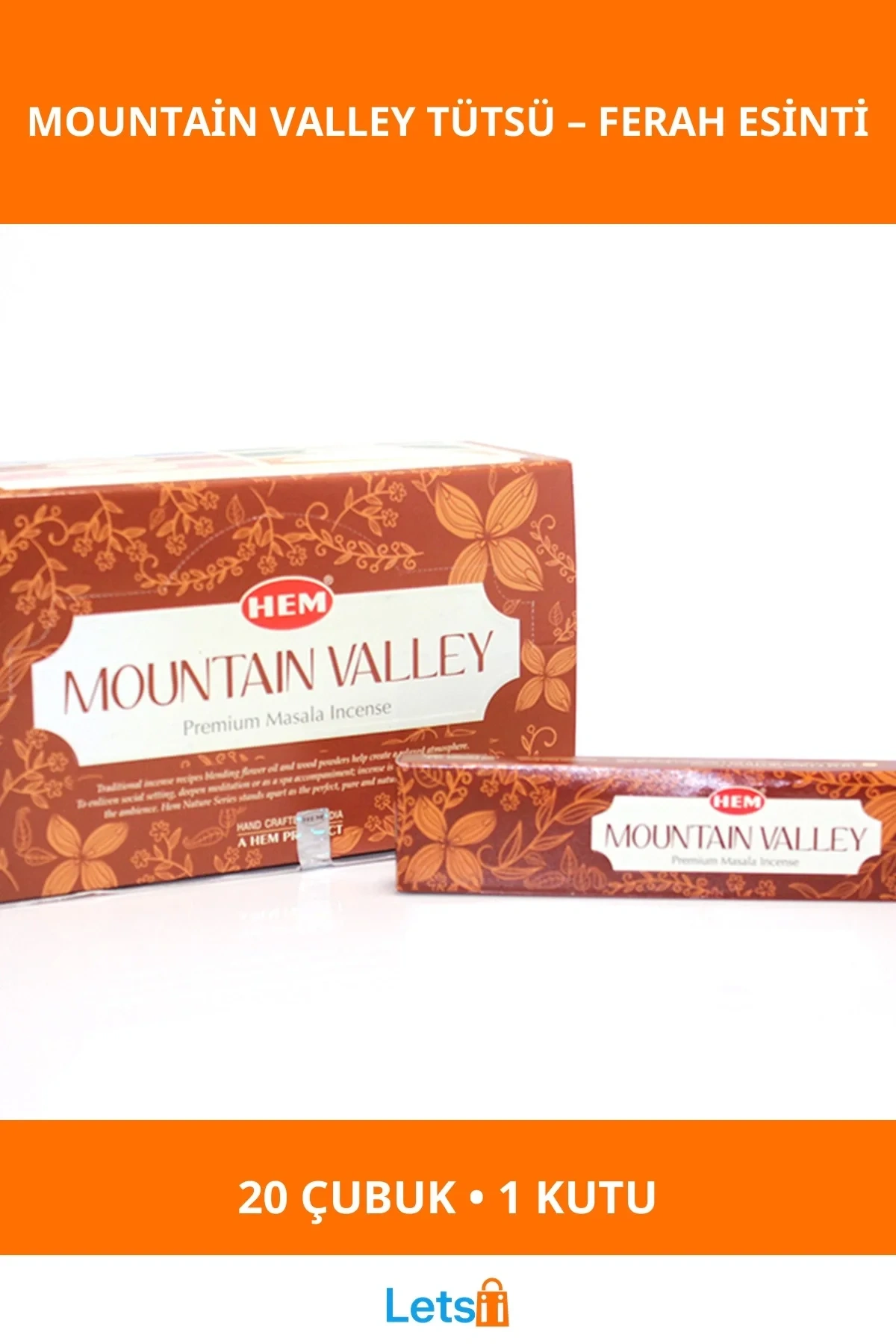 Doğal Aromalı Dağ Vadisi Tütsü 12 Paket