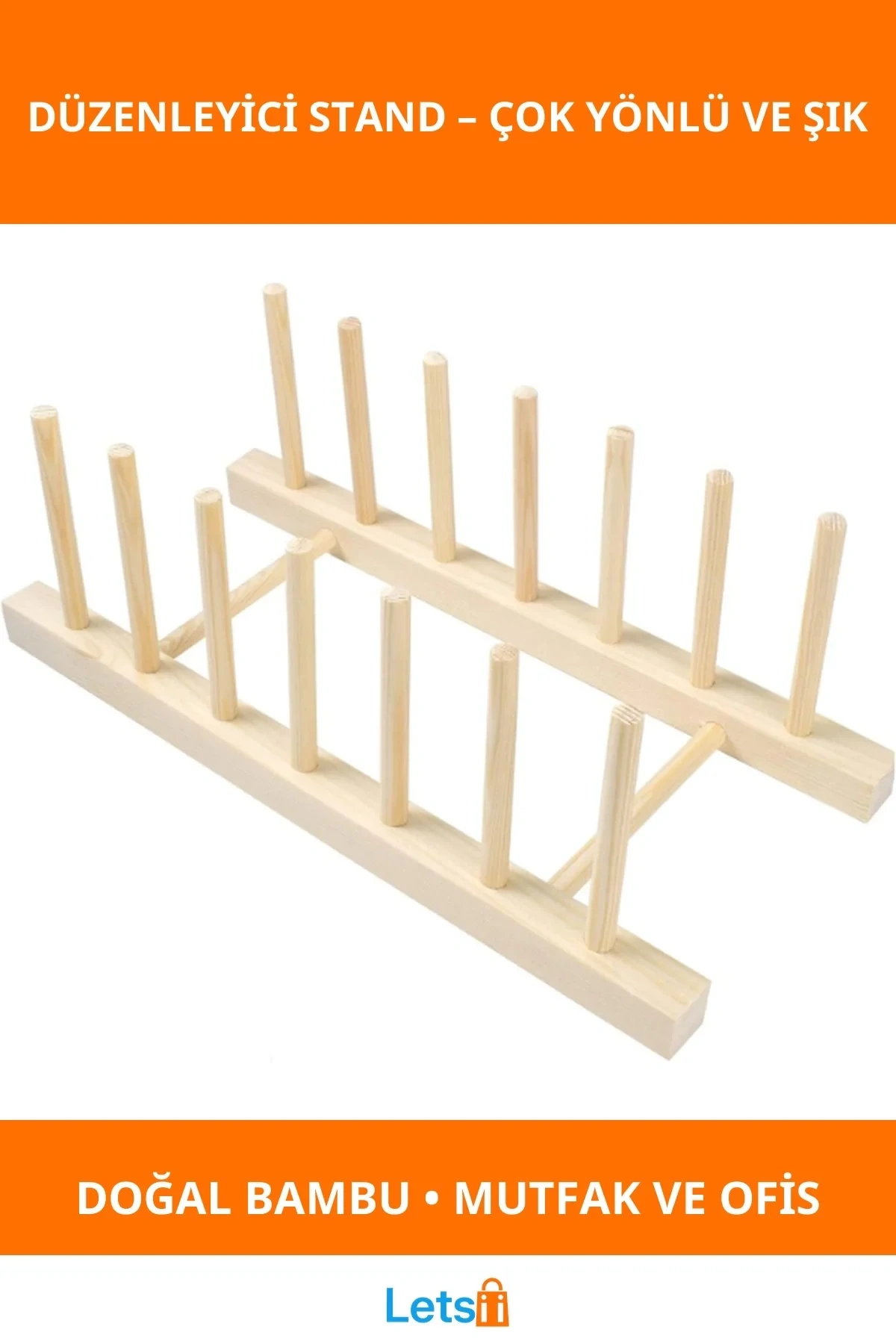 Doğal Bambu Çok Amaçlı Düzenleyici Stand