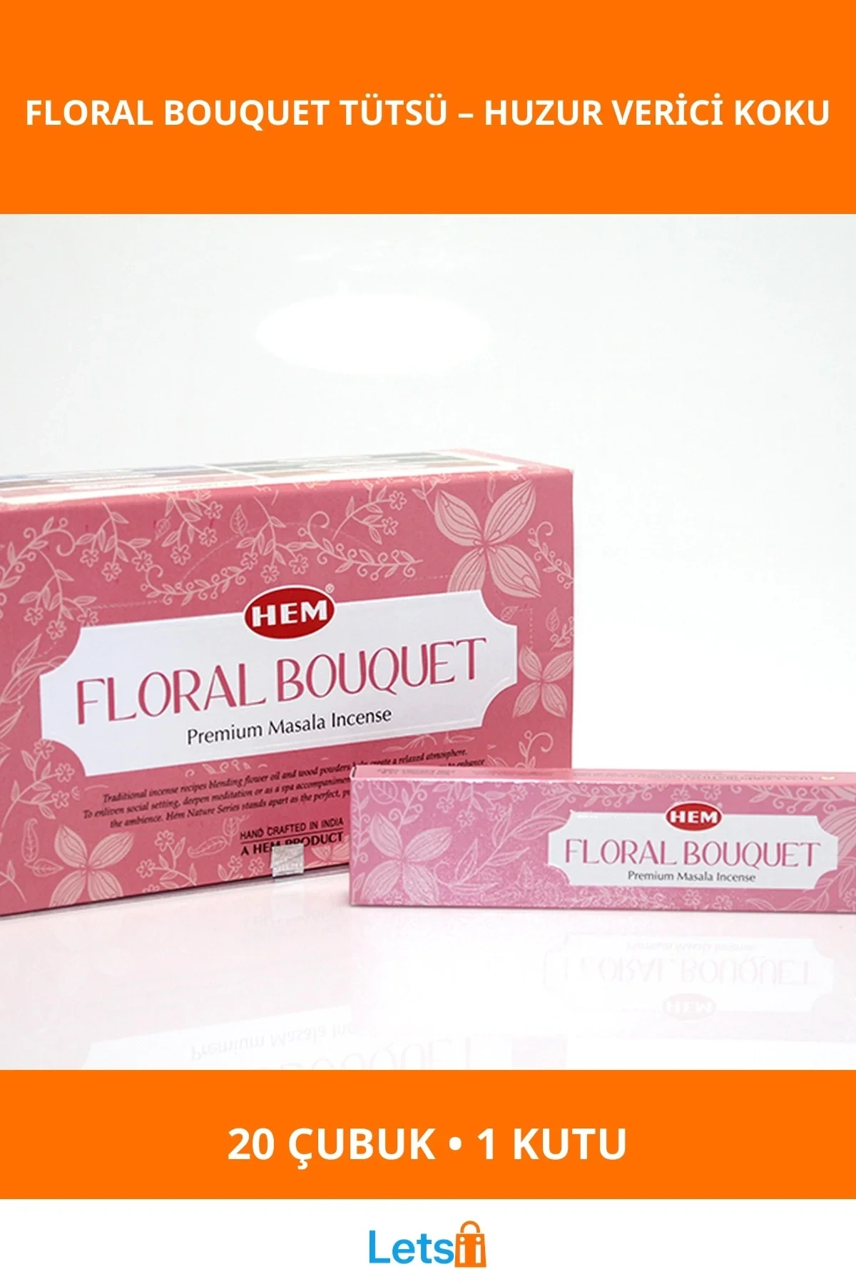 Doğal Çiçek Özlü Rahatlatıcı Tütsü 12 Paket Floral Bouquet