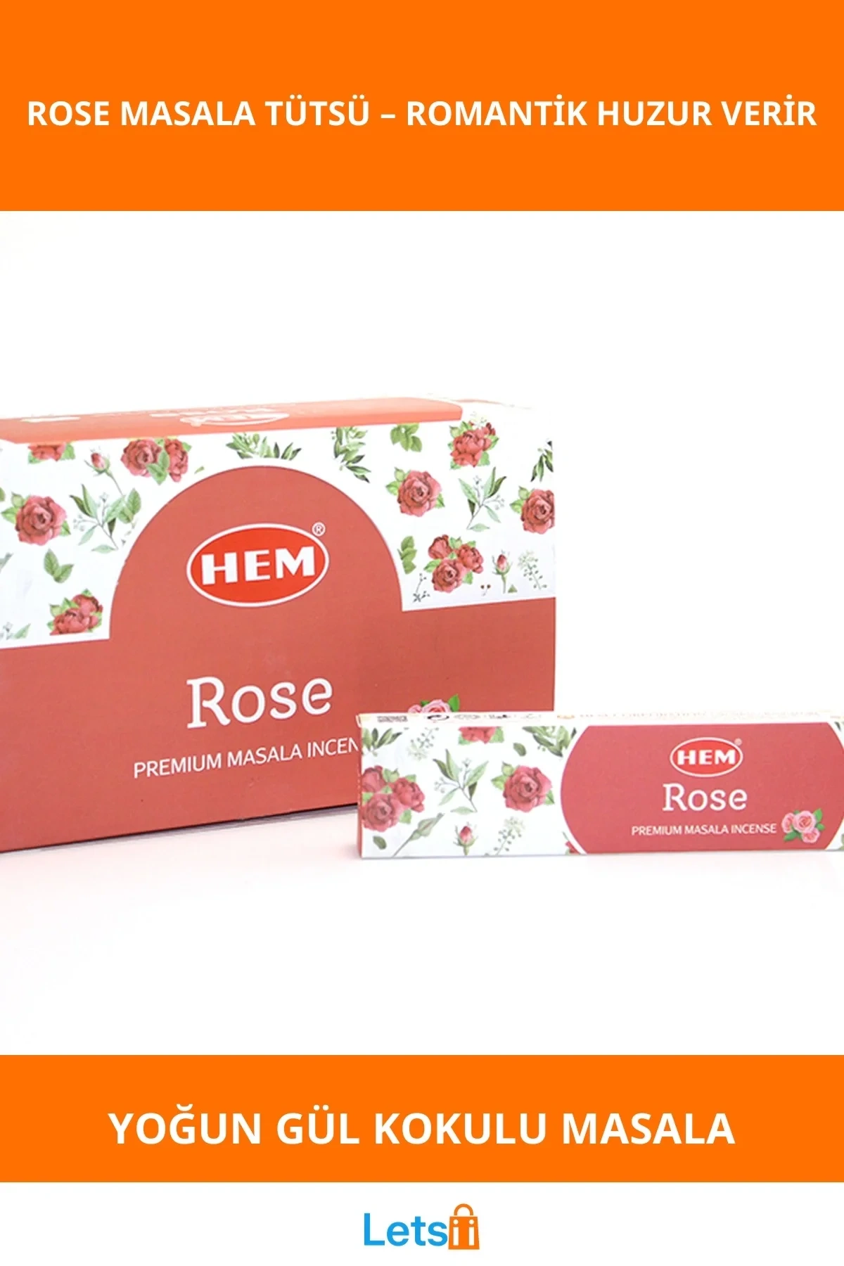 Doğal Gül Esanslı Universal Rose Masala Tütsü 12 Paket