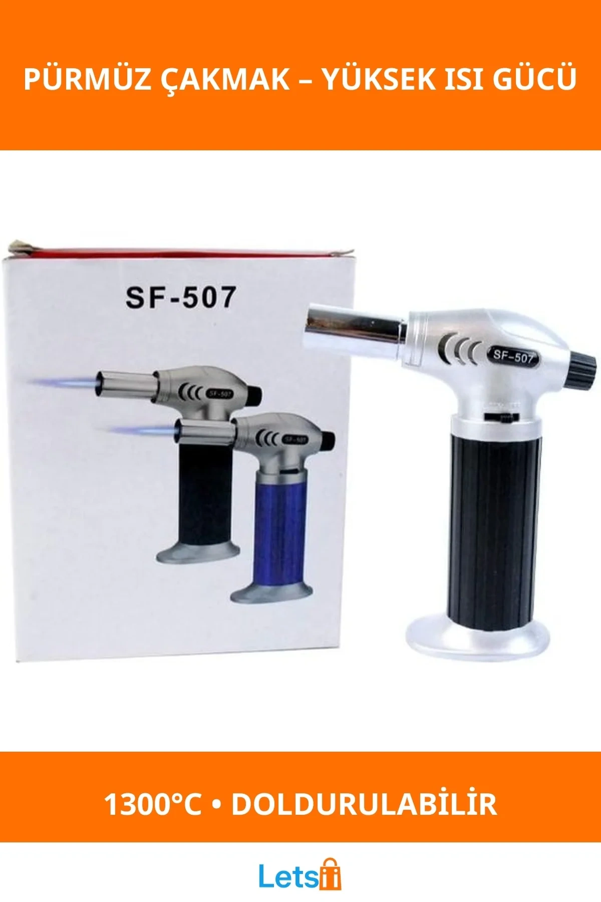 Doldurulabilir Pürmüz Çakmak 1300 °C Alevli